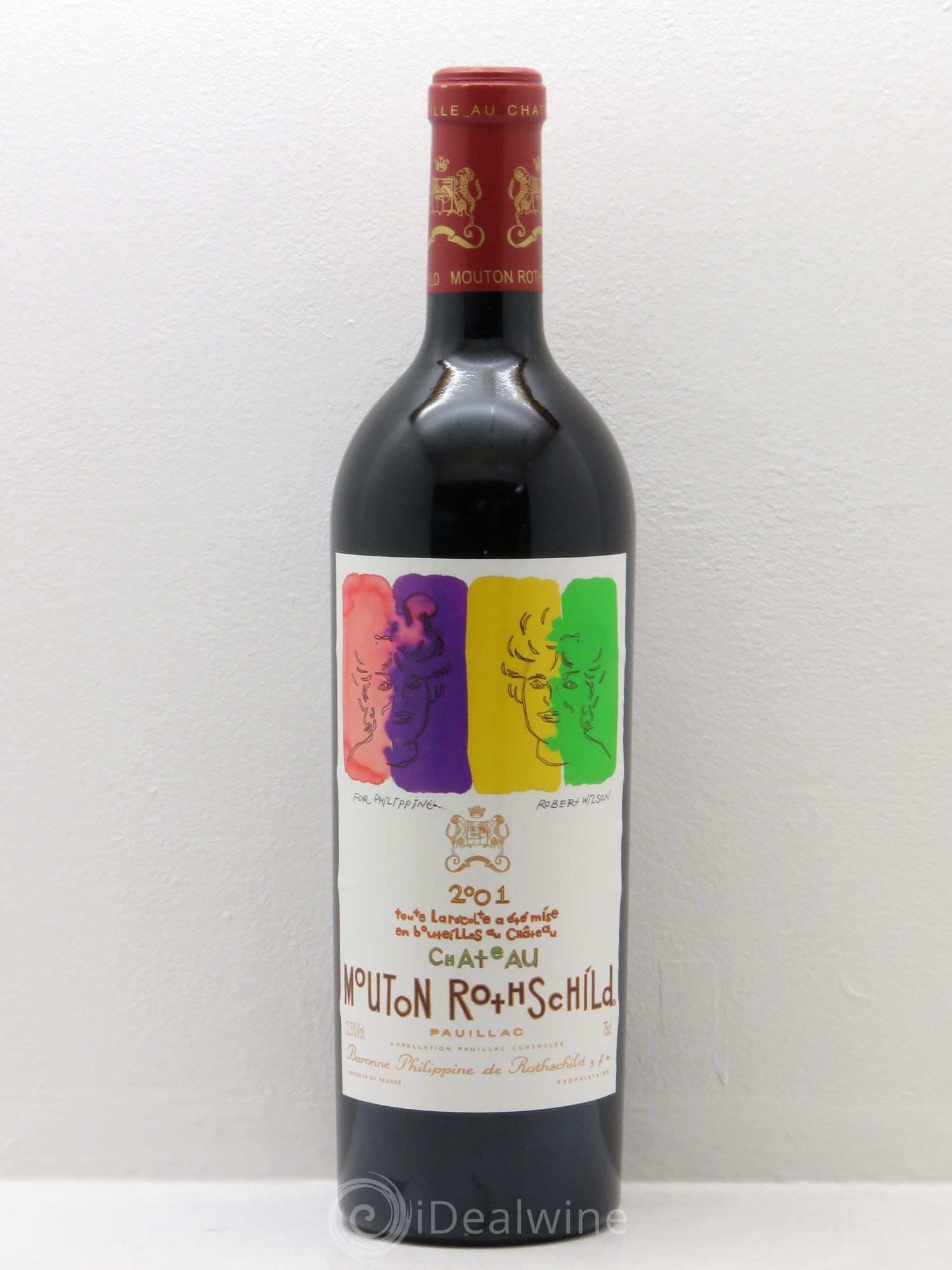 Château Mouton Rothschild 1er Grand Cru Classé 2001 - Lot de 1 bouteille - 0