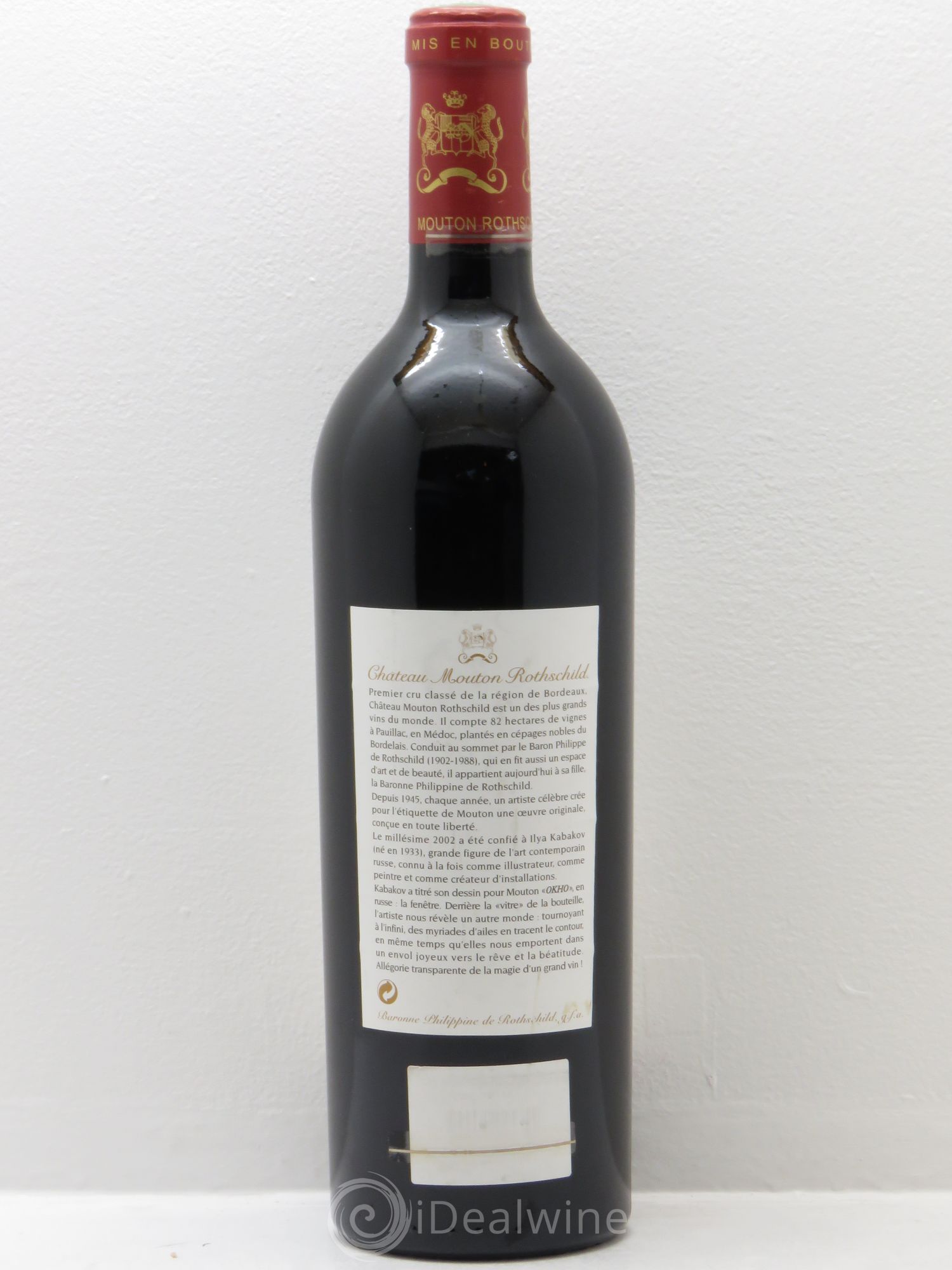Château Mouton Rothschild 1er Grand Cru Classé 2002 - Lot de 1 bouteille - 1