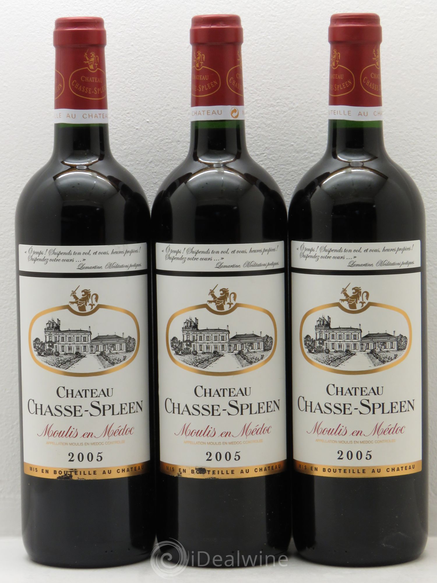 Château Chasse Spleen 2005 - Lot de 3 bouteilles - 0