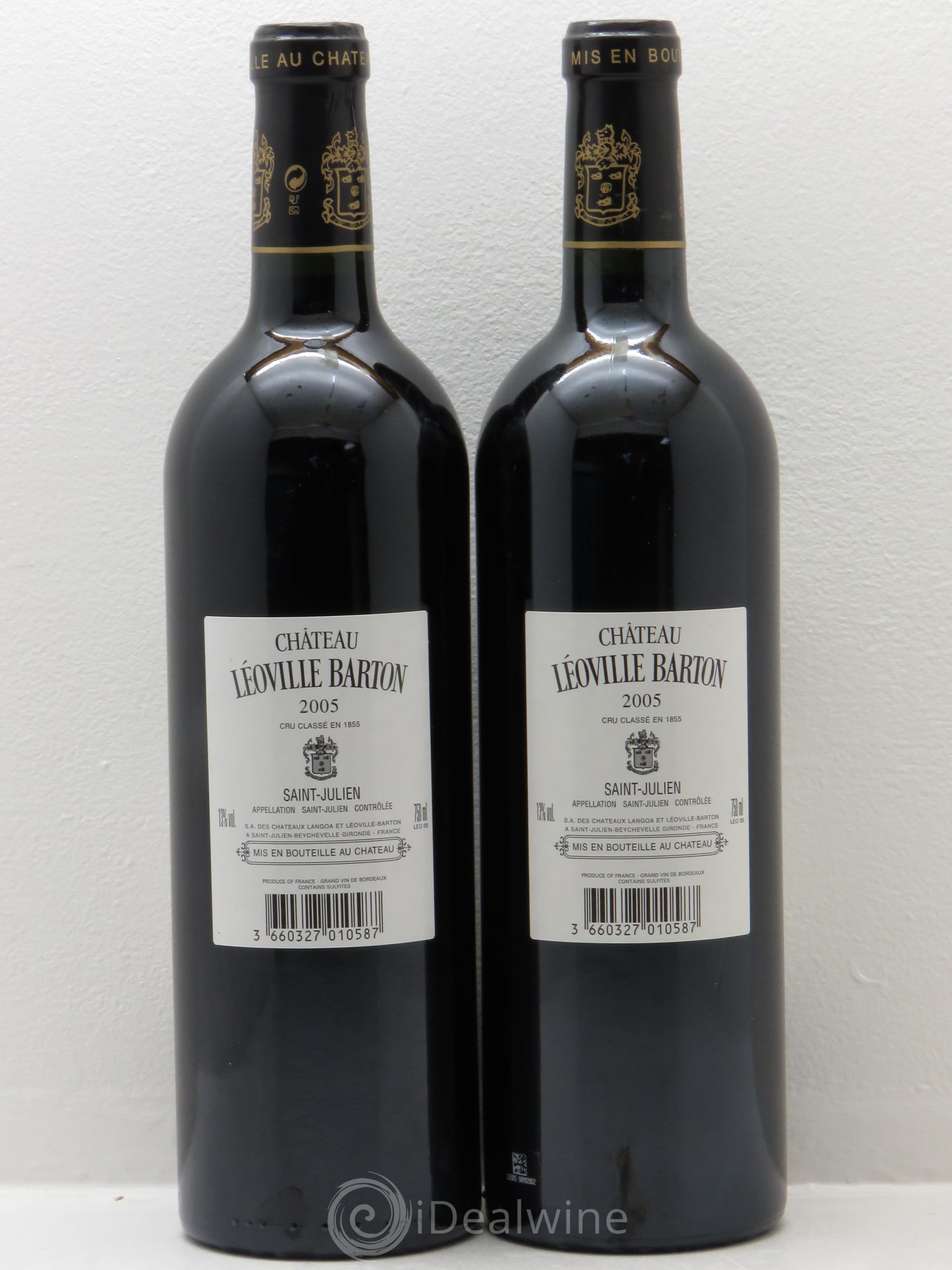 Château Léoville Barton 2ème Grand Cru Classé 2005 - Lot de 2 bouteilles - 1