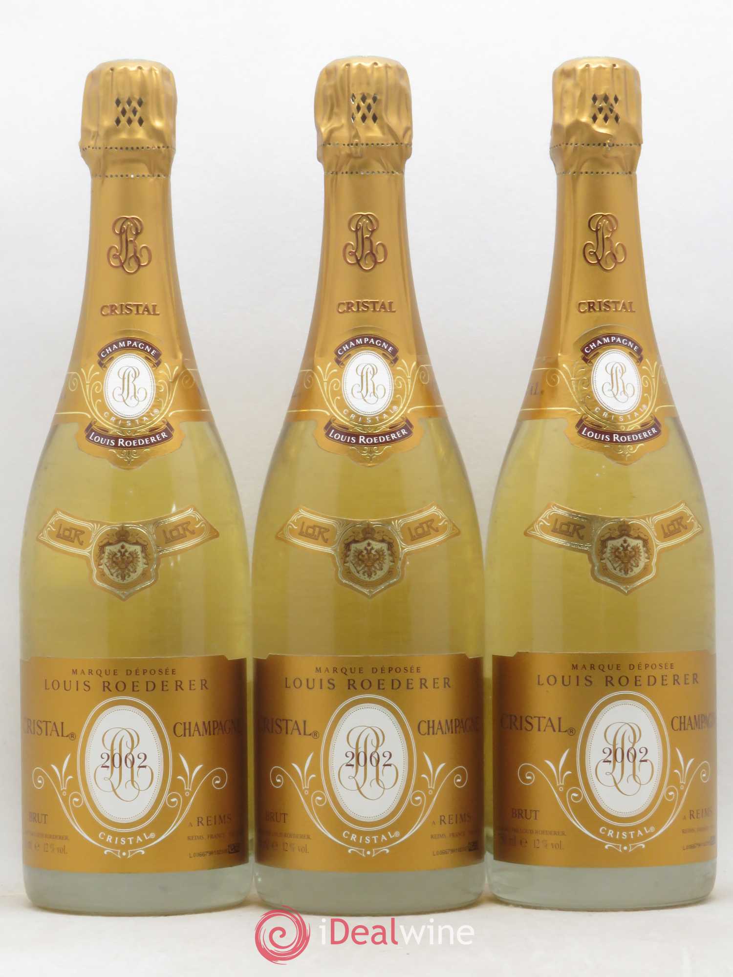Cristal Louis Roederer 2002 - Lot de 3 bouteilles - 0