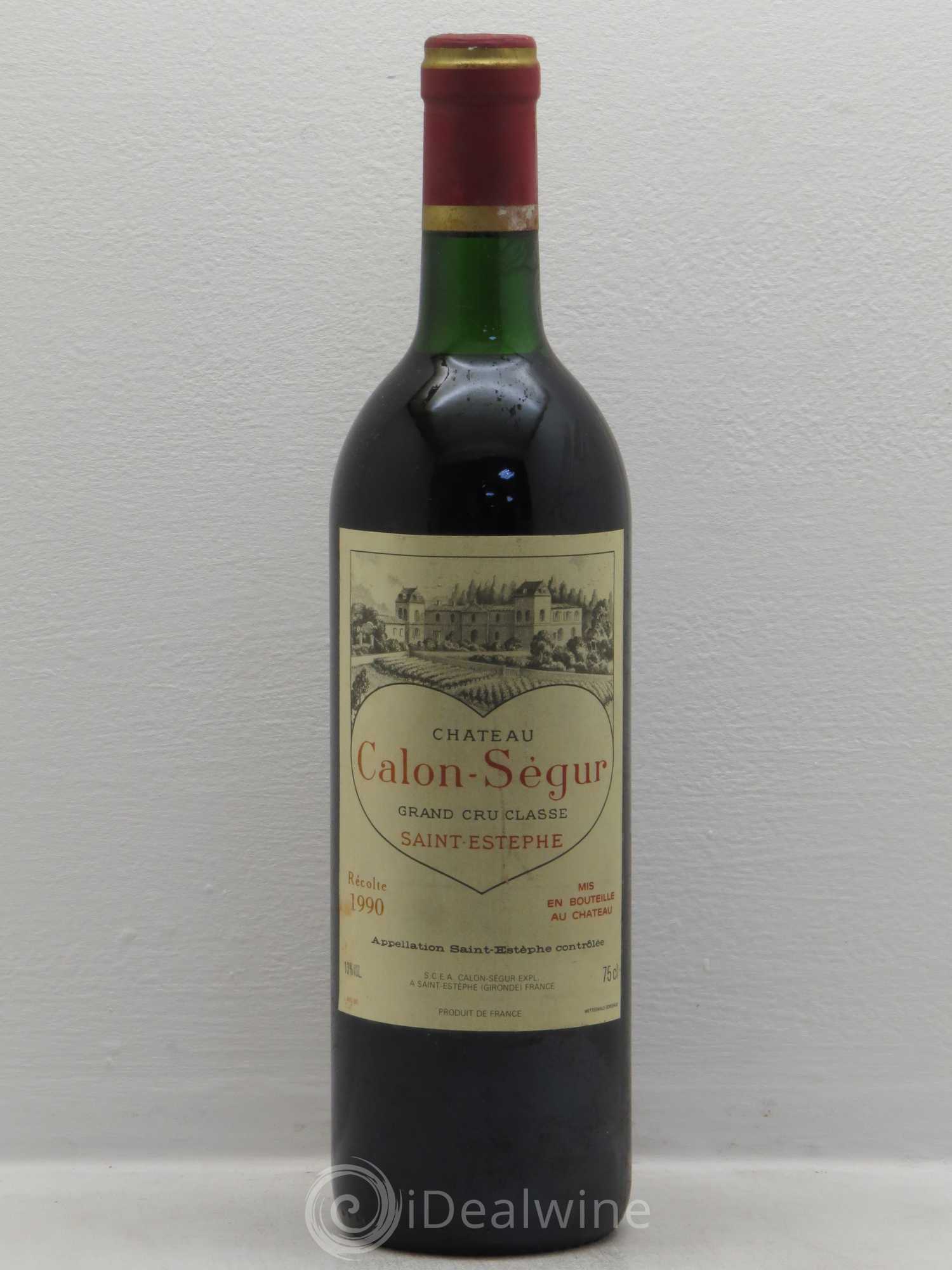 Château Calon Ségur 3ème Grand Cru Classé 1990 - Lot de 1 bouteille - 0