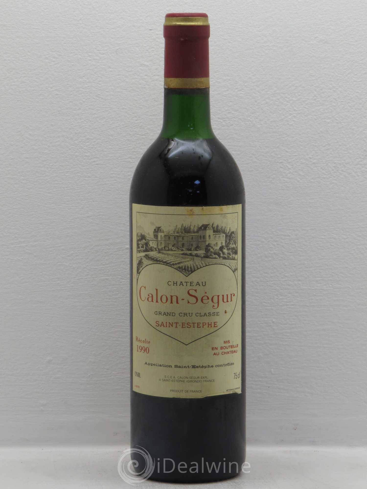 Château Calon Ségur 3ème Grand Cru Classé 1990 - Lot de 1 bouteille - 0
