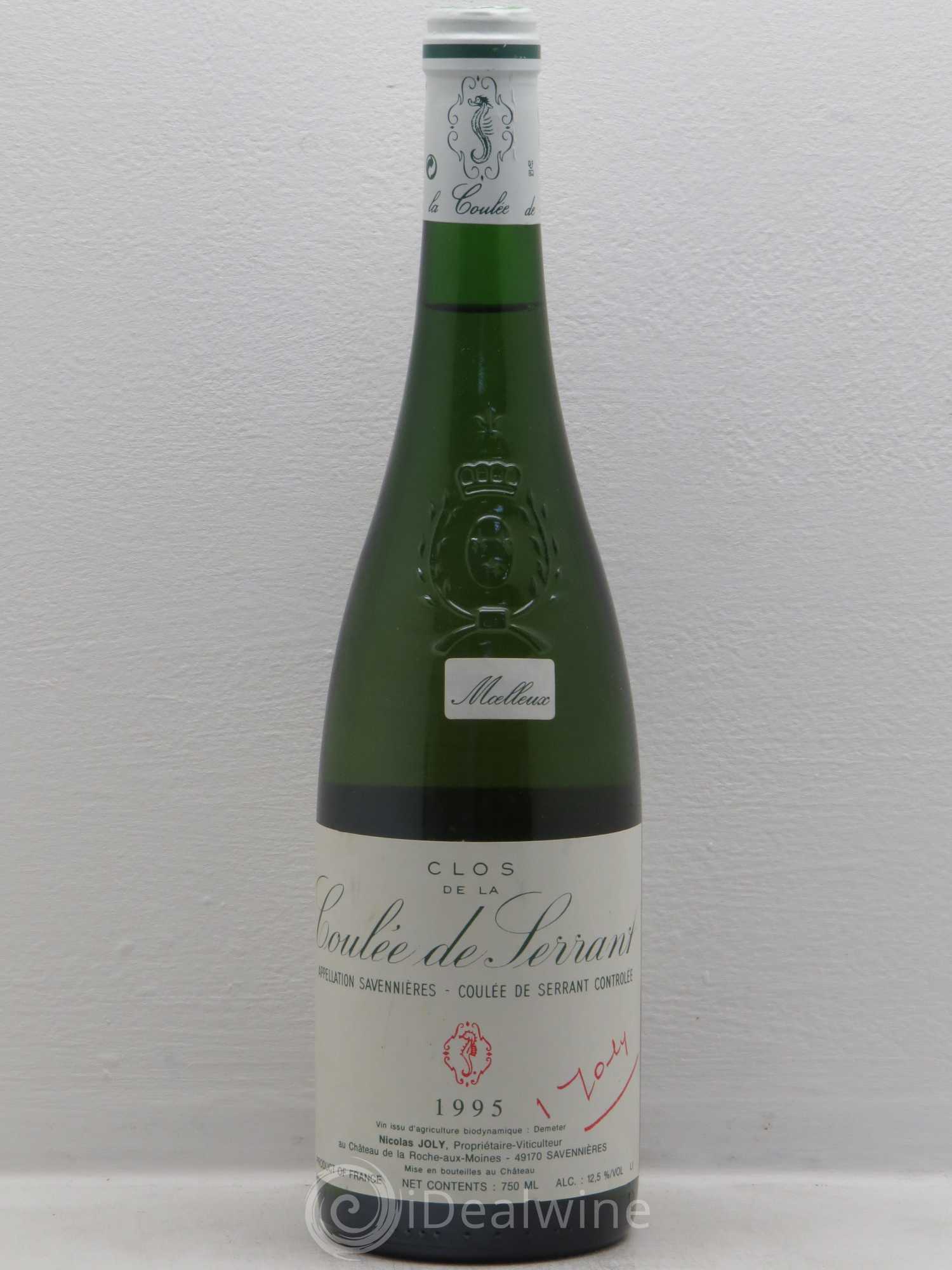 Savennières Clos de la Coulée de Serrant Vignobles de la Coulée de Serrant - Nicolas Joly 1995 - Lot de 1 bouteille - 0