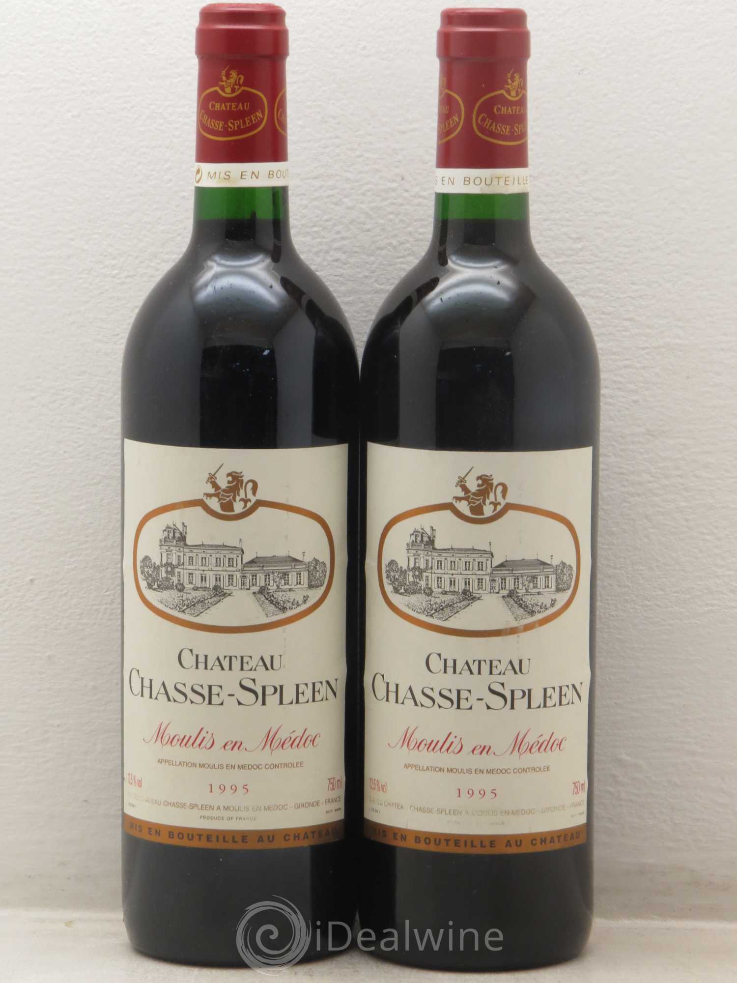 Château Chasse Spleen 1995 - Lot de 2 bouteilles - 0