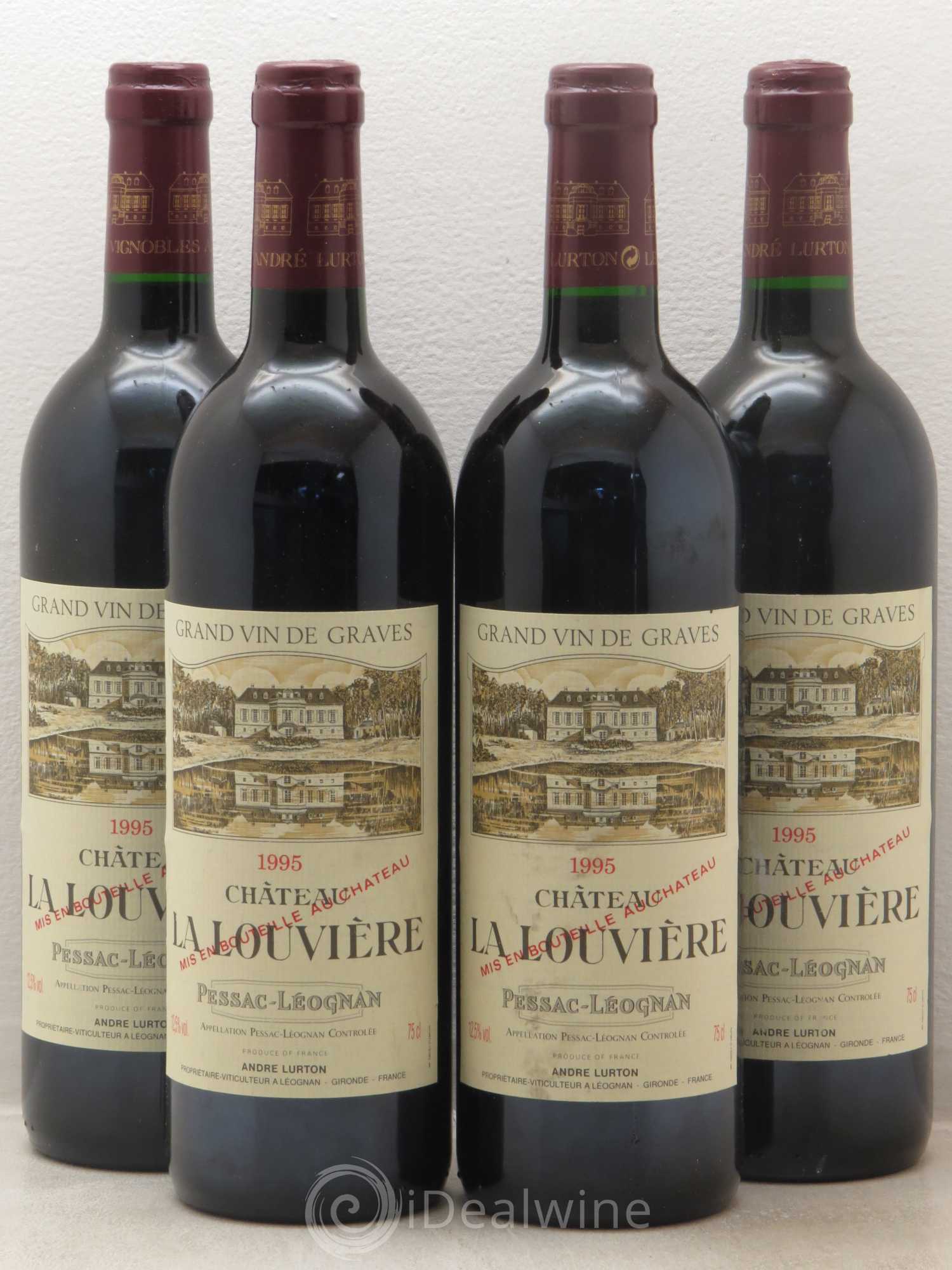 Château la Louvière 1995 - Lot de 4 bouteilles - 0