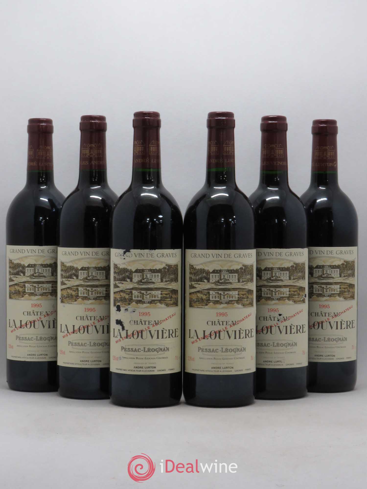 Château la Louvière 1995 - Lot de 6 bouteilles - 0