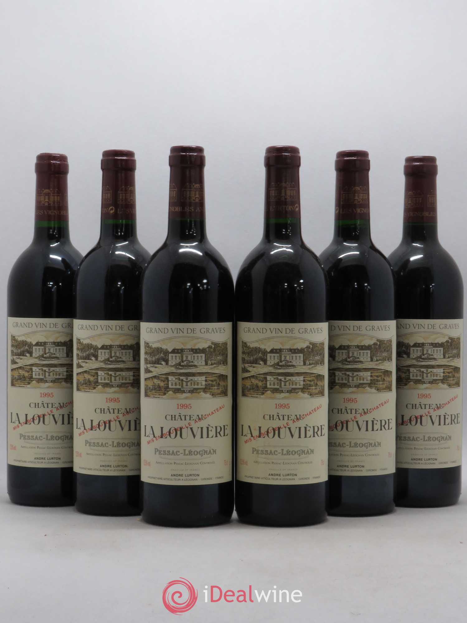 Château la Louvière 1995 - Lot de 6 bouteilles - 0
