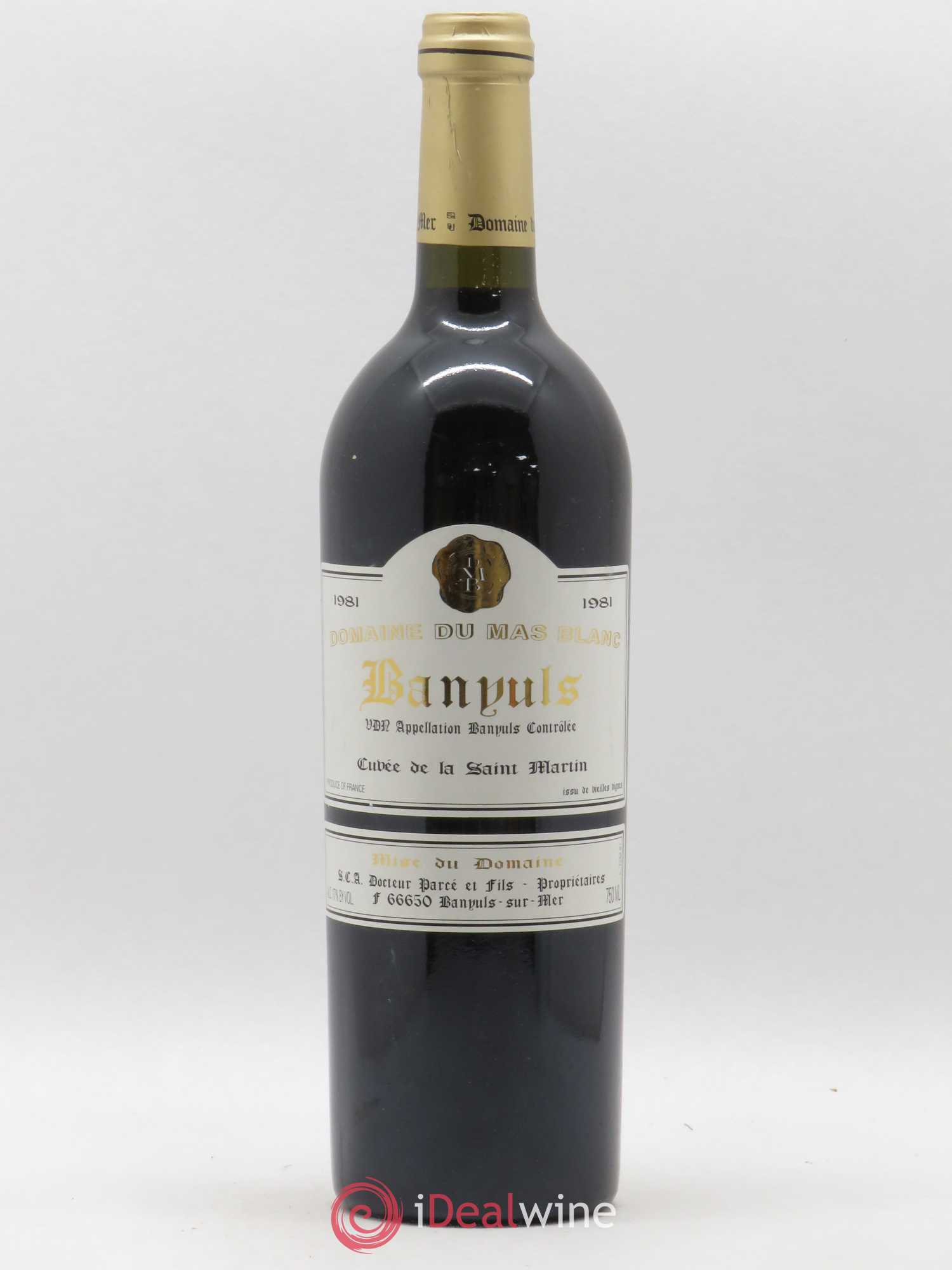 Banyuls Domaine Mas Blanc Cuvée de la Saint Marin vieilles vignes 1981 - Posten von 1 Flasche - 0