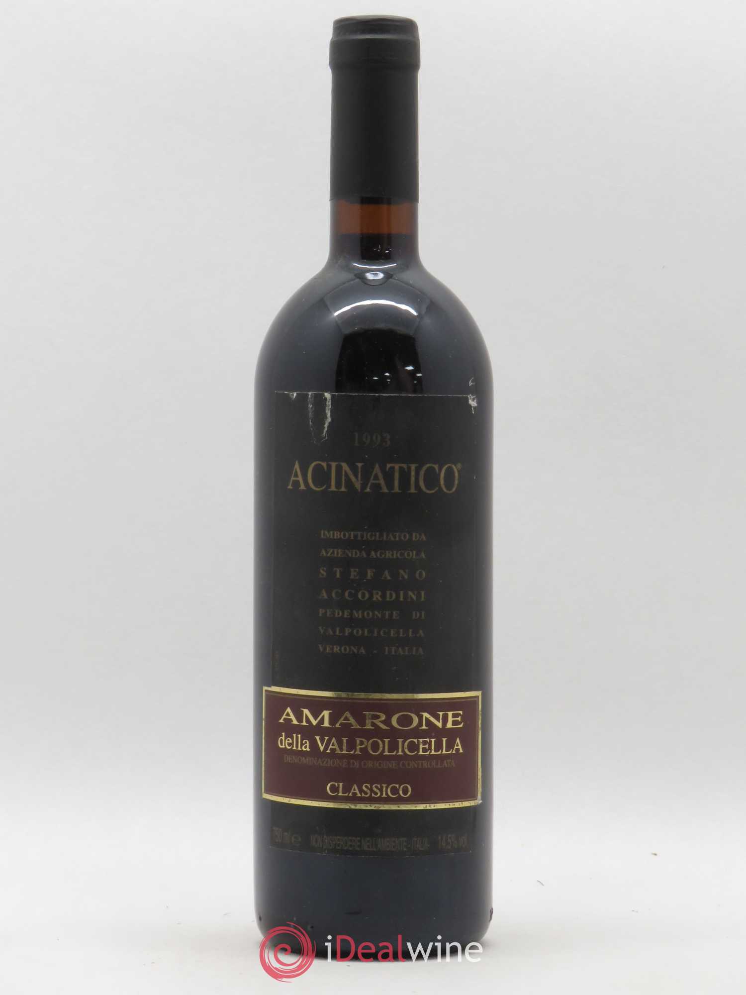 Amarone della Valpolicella DOC Classico Acinatico Stephano Accordini 1993 - Posten von 1 Flasche - 0