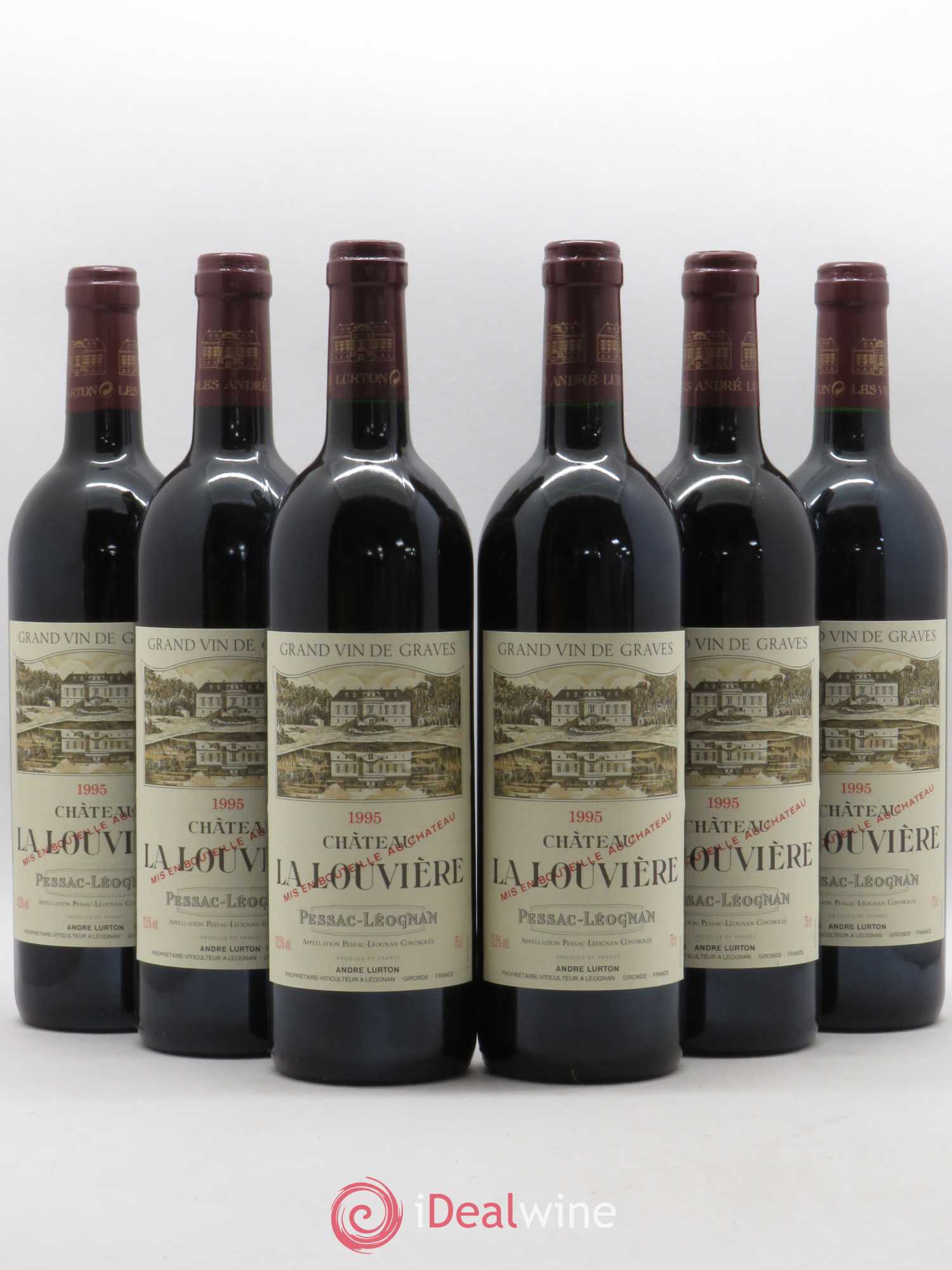 Château la Louvière 1995 - Lot de 6 bouteilles - 0