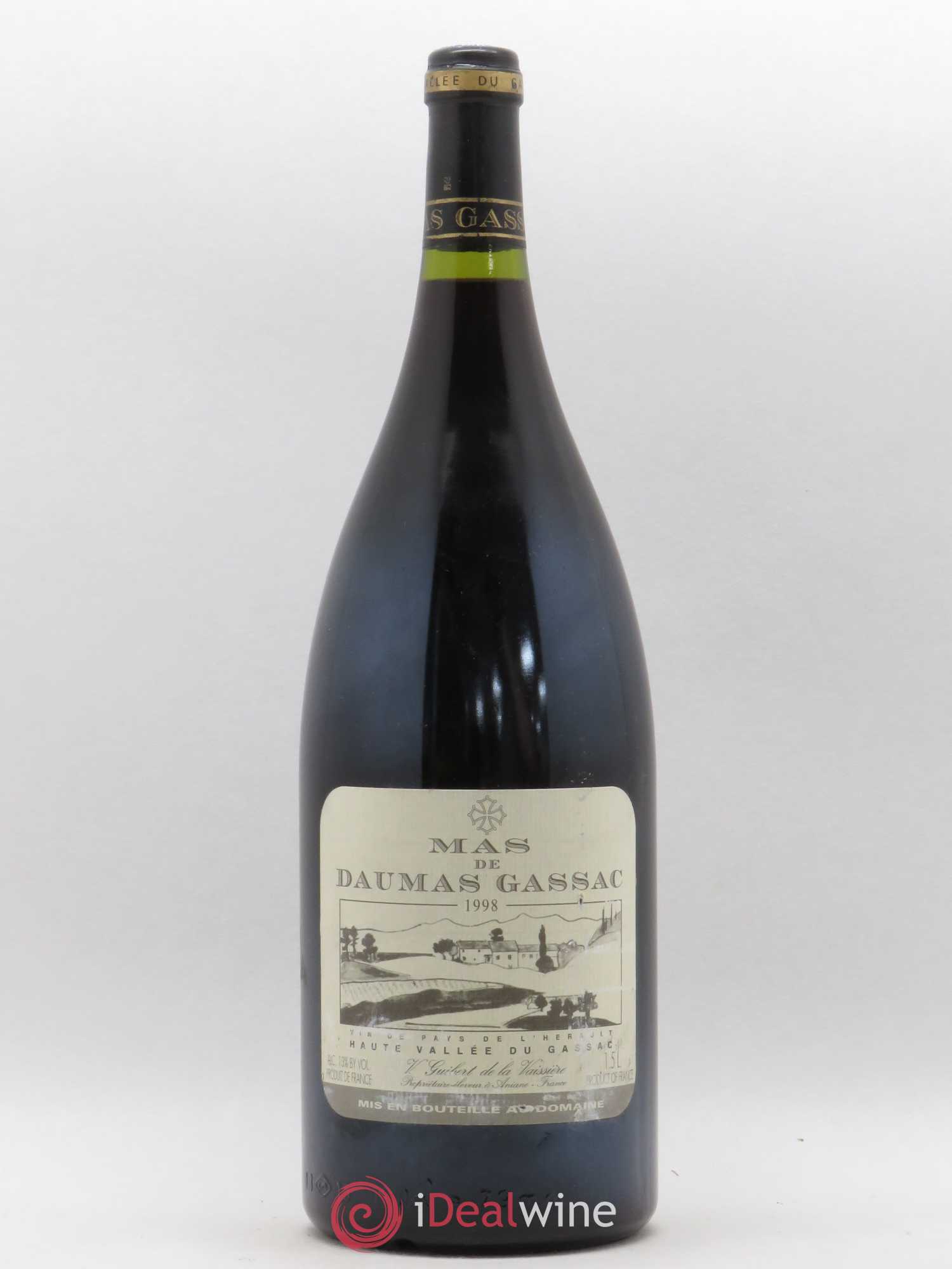Saint-Guilhem-le-Désert - Cité d'Aniane Mas Daumas Gassac Famille Guibert de La Vaissière 1998 - Lot de 1 magnum - 0