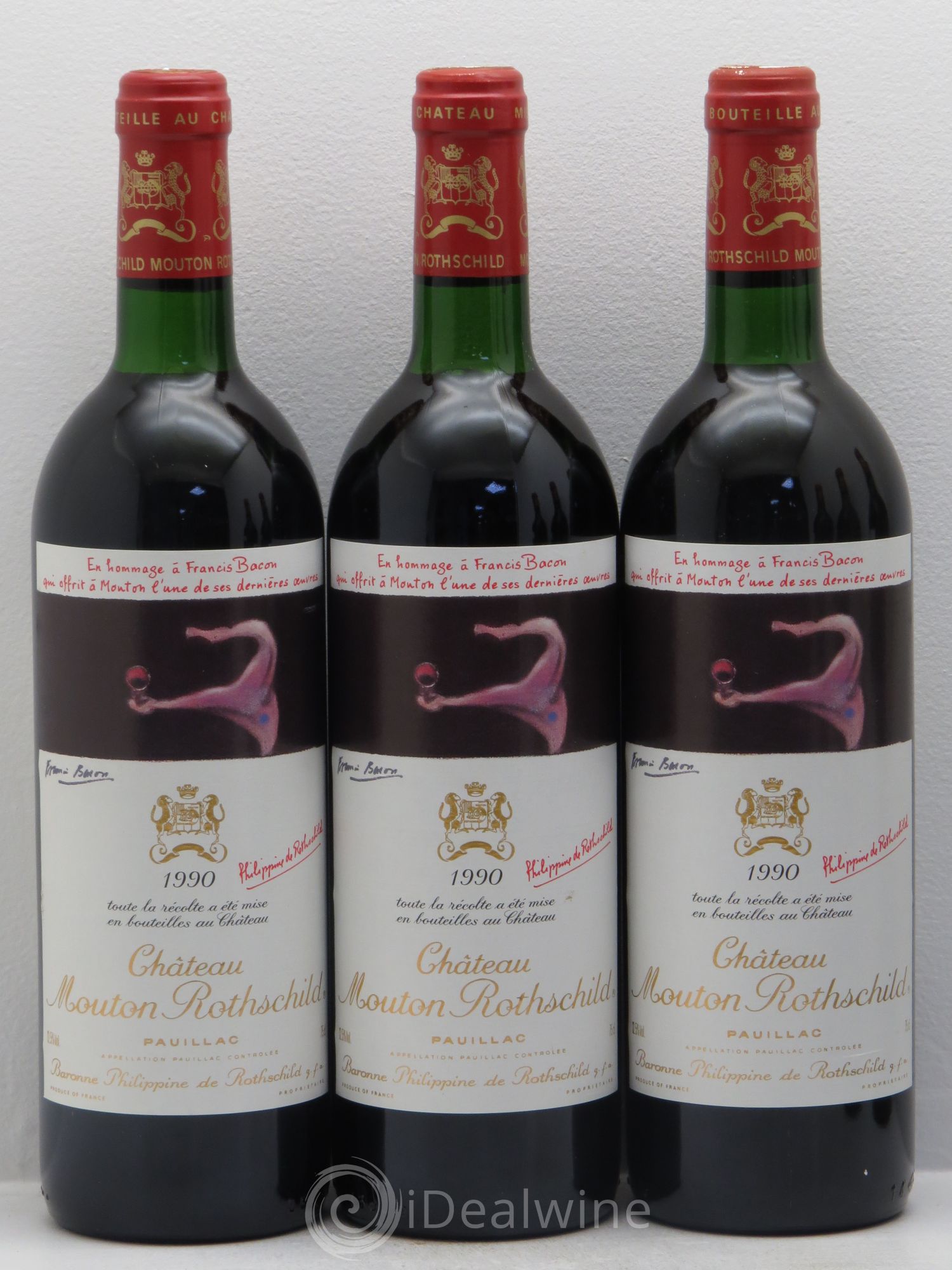 Château Mouton Rothschild 1er Grand Cru Classé 1990 - Lot de 6 bouteilles - 1