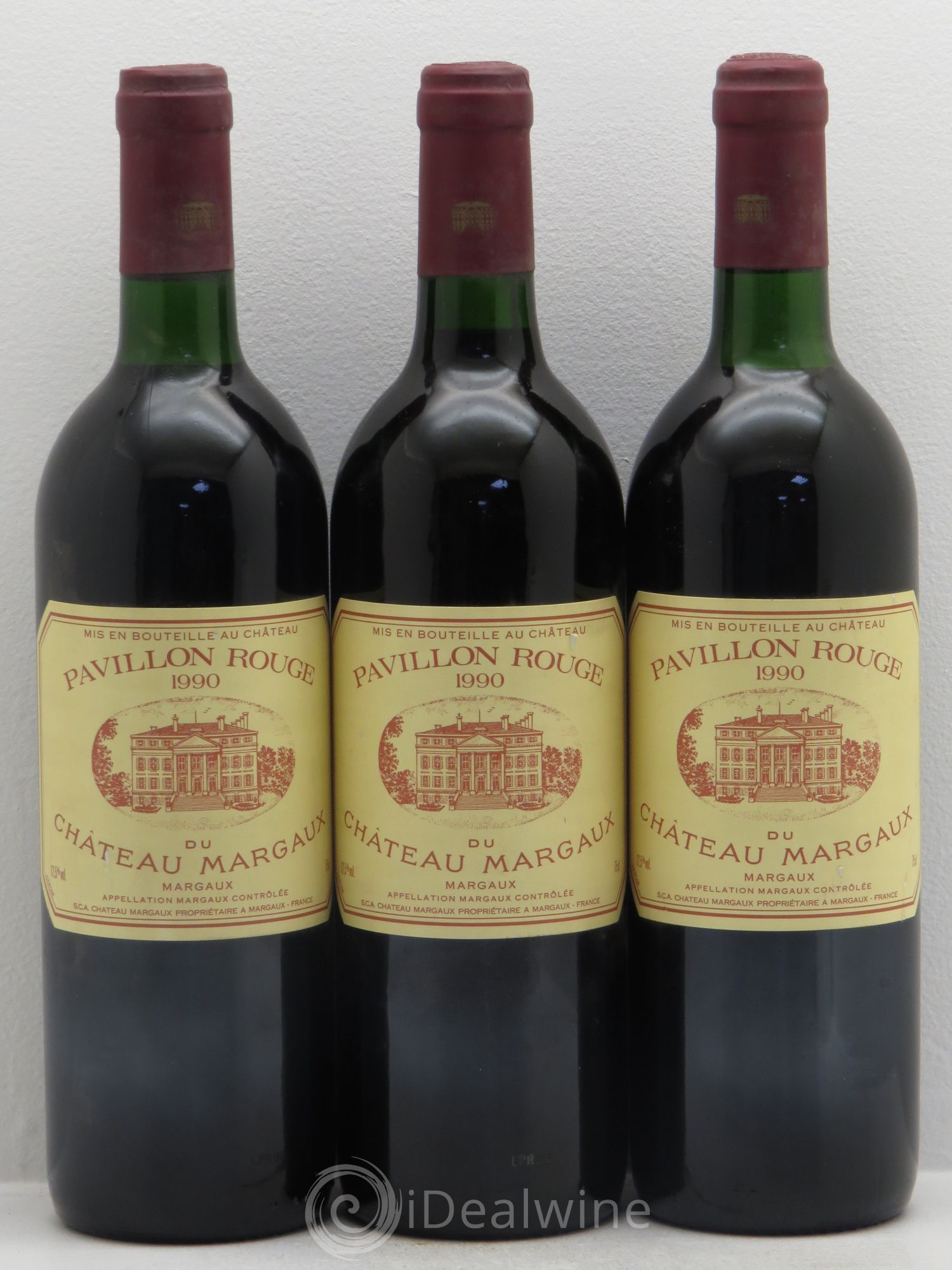 Pavillon Rouge du Château Margaux Second Vin 1990 - Lot de 3 bouteilles - 0