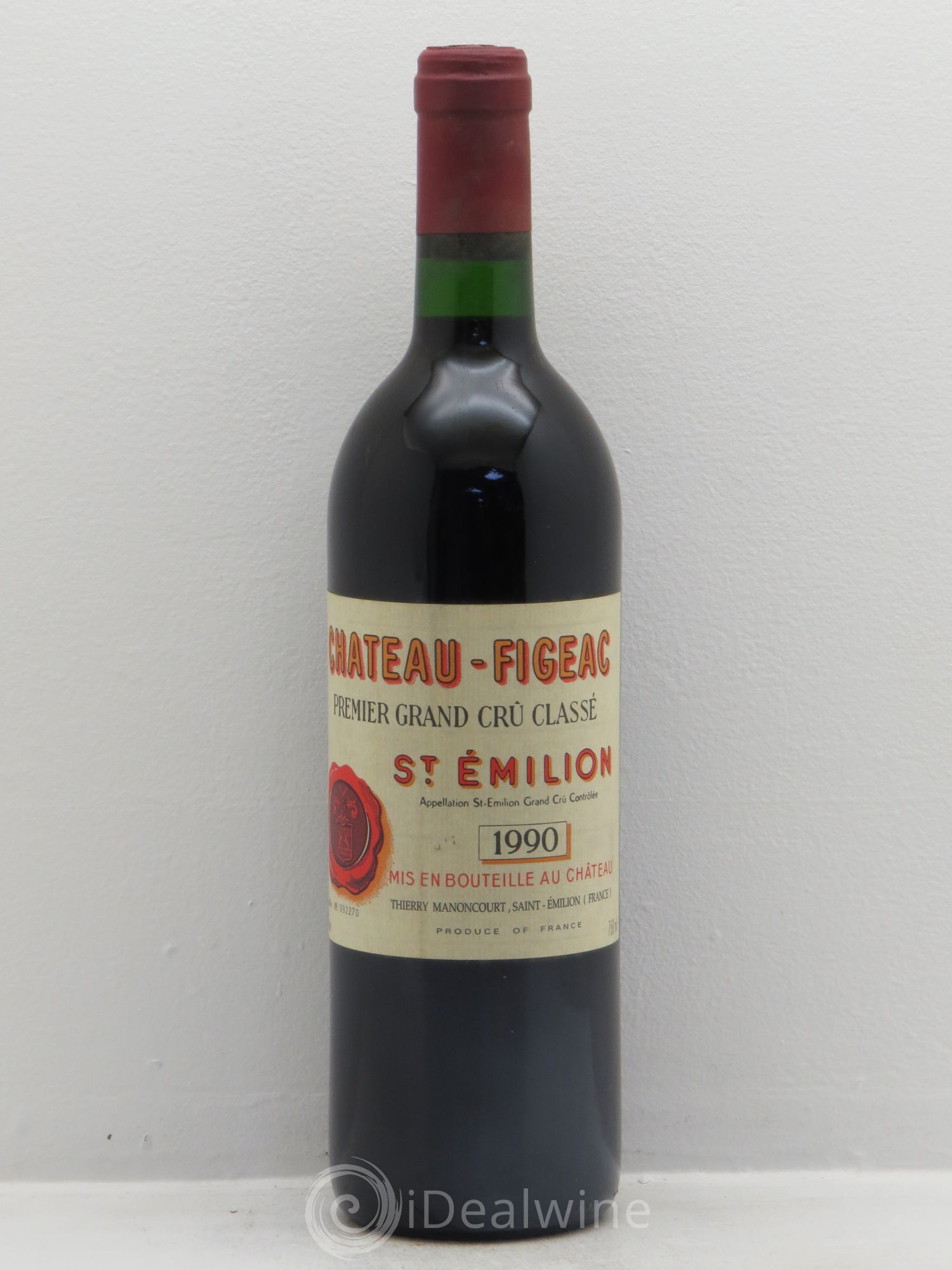 Château Figeac 1er Grand Cru Classé A 1990 - Lot de 1 bouteille - 0