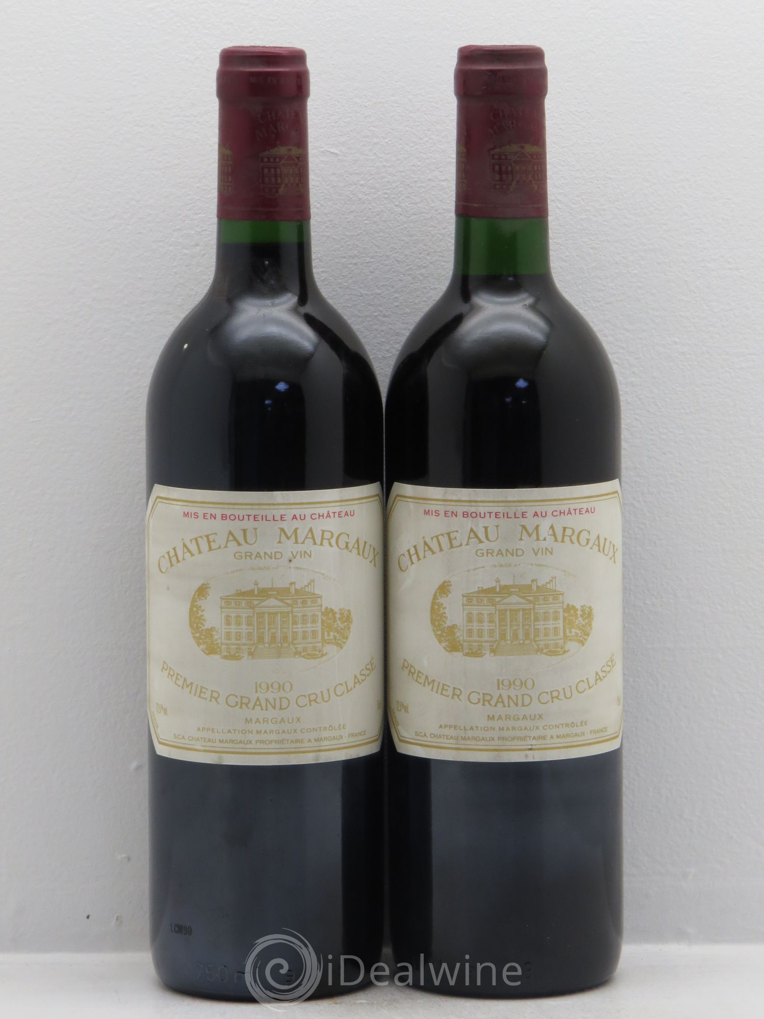 Château Margaux 1er Grand Cru Classé 1990 - Lot de 2 bouteilles - 0