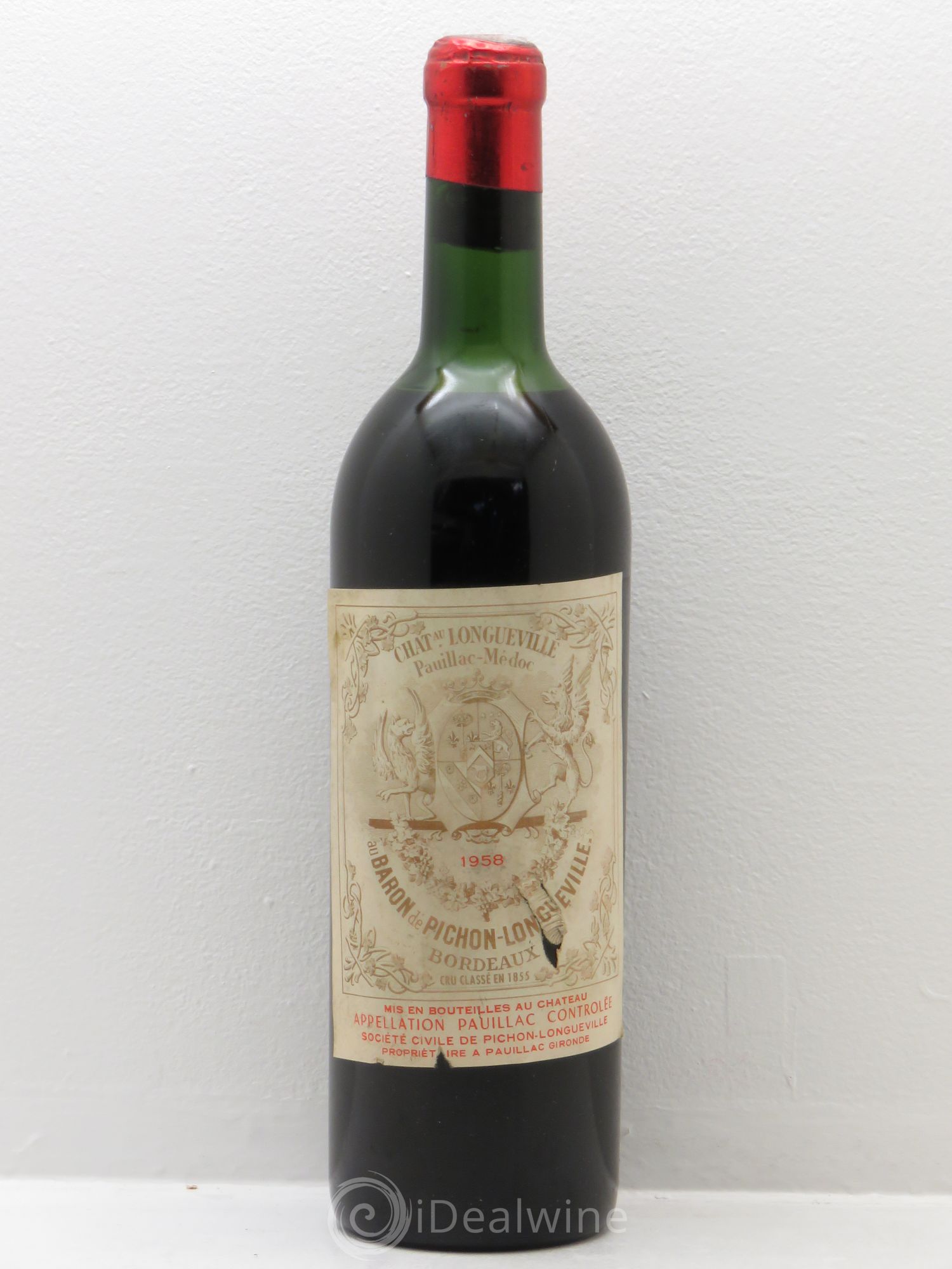 Pichon Longueville Baron 2ème Grand Cru Classé 1958 - Posten von 1 Flasche - 0