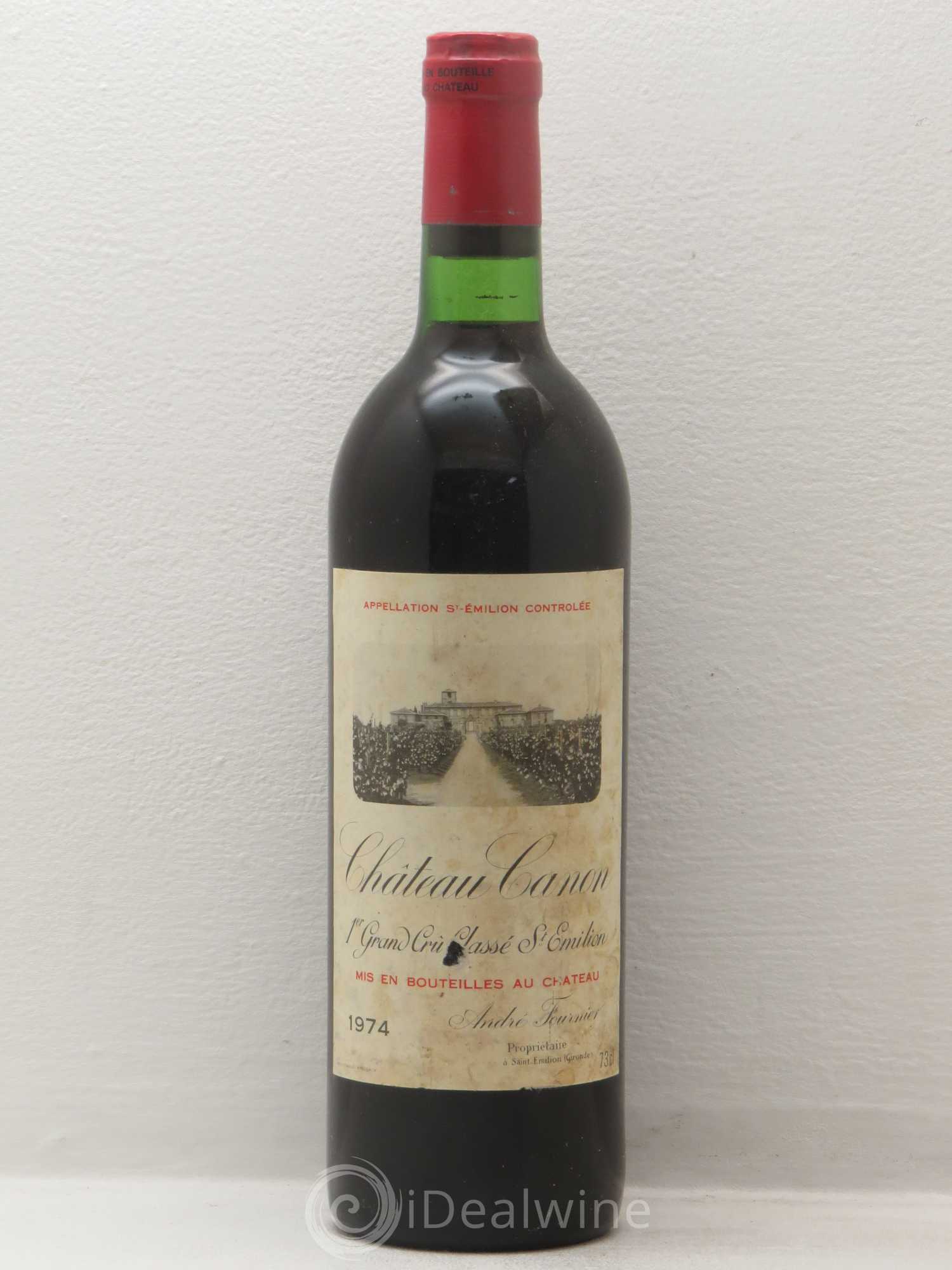 Château Canon 1er Grand Cru Classé B 1974 - Lot de 1 bouteille - 0