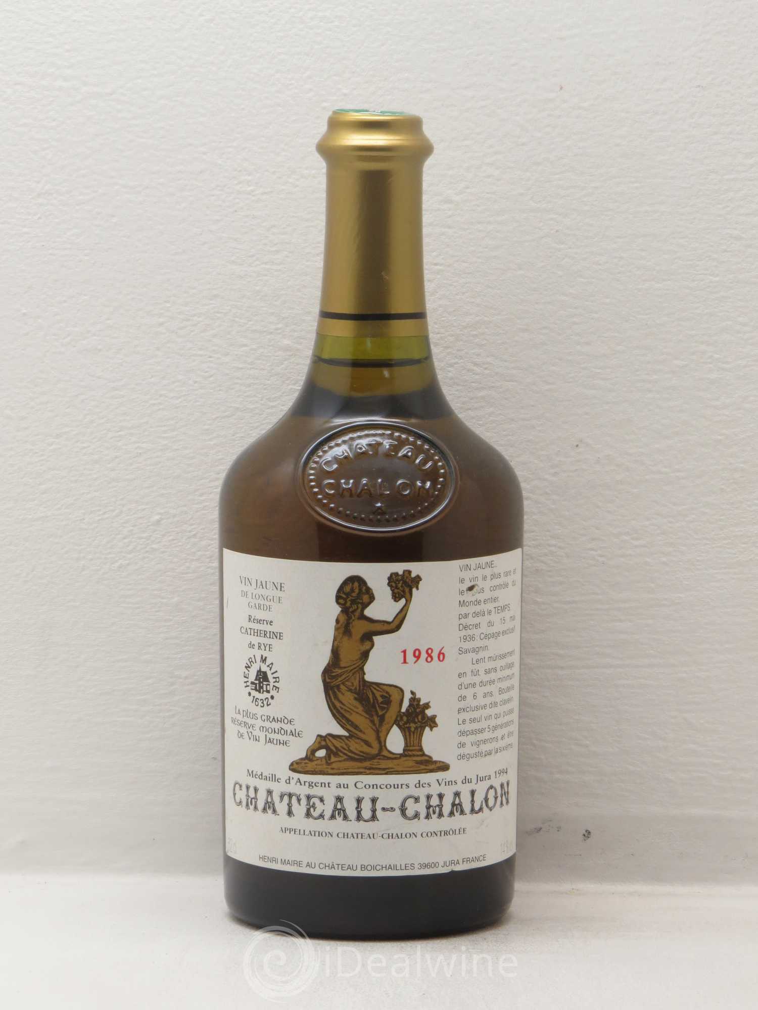 Château-Chalon Vin Jaune Henri Maire réserve Catherine de Rye 1986 - Posten von 1 Flasche - 0