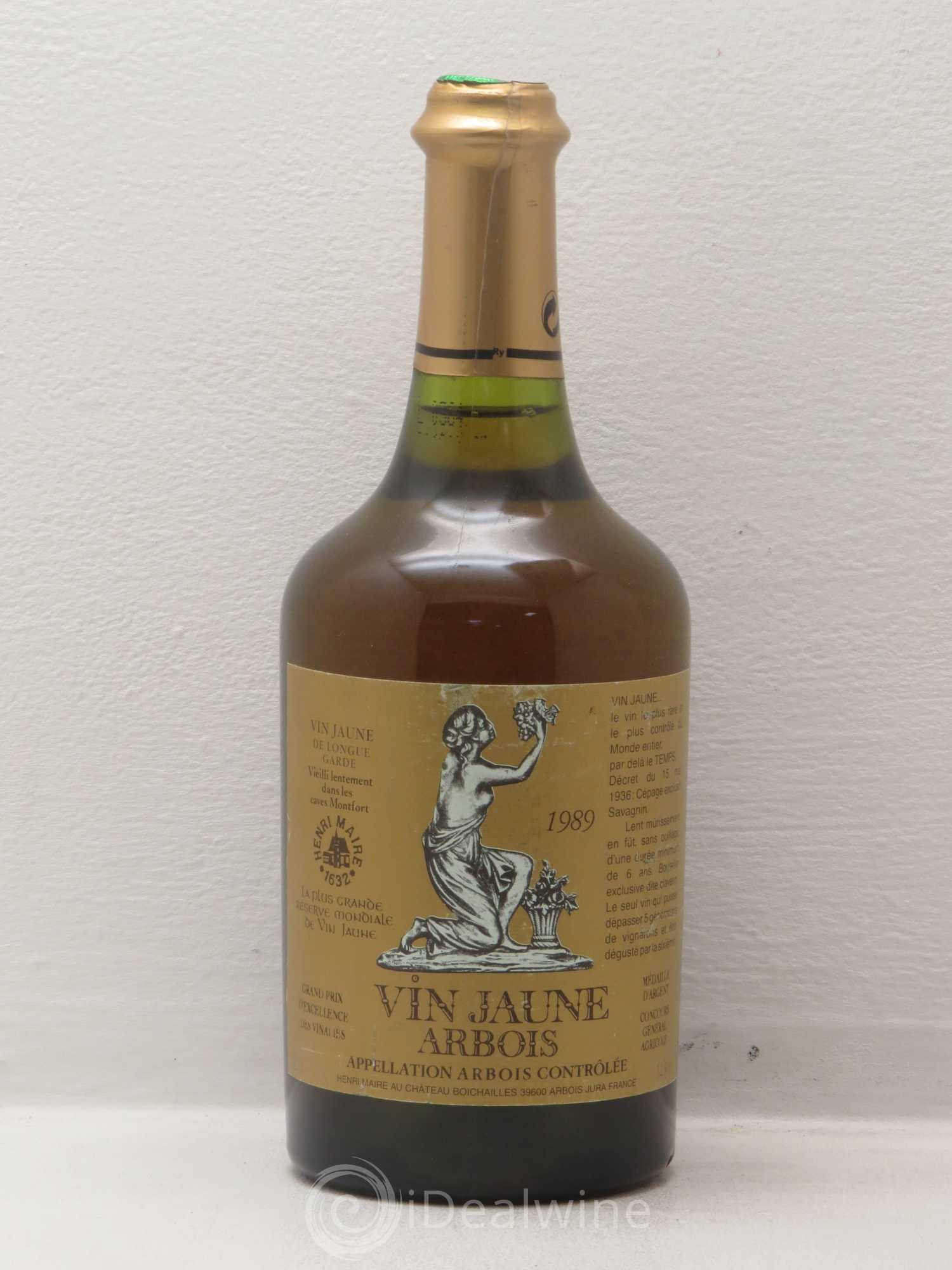 Arbois Vin Jaune Henri Maire 1989 - Lot de 1 bouteille - 0
