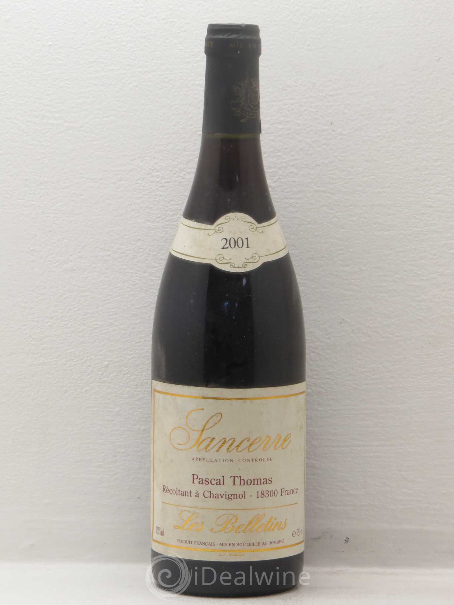Sancerre Les Belletins P. Thomas (sans prix de réserve) 2001 - Posten von 1 Flasche - 0