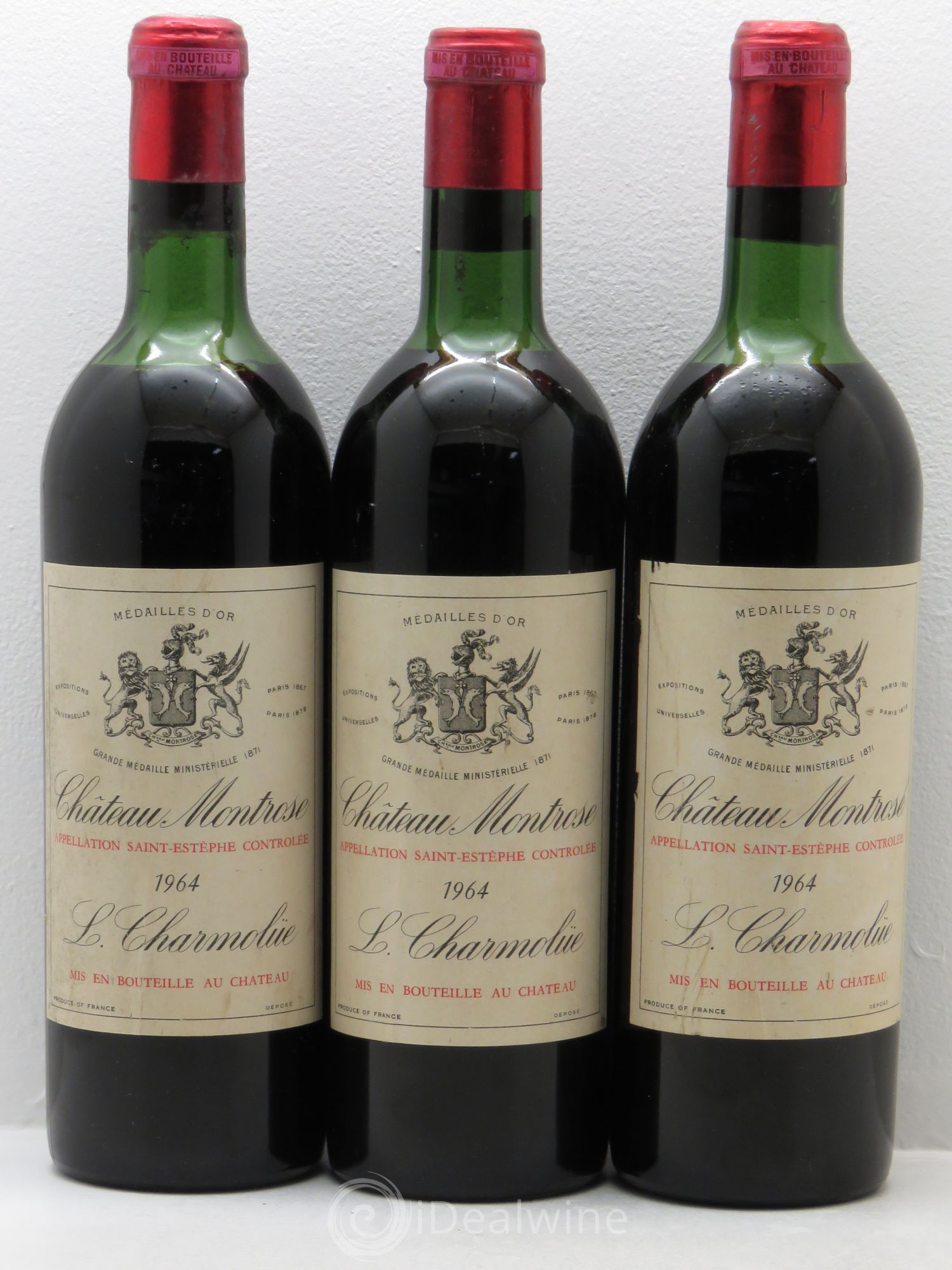 Château Montrose 2ème Grand Cru Classé 1964 - Lot de 3 bouteilles - 0