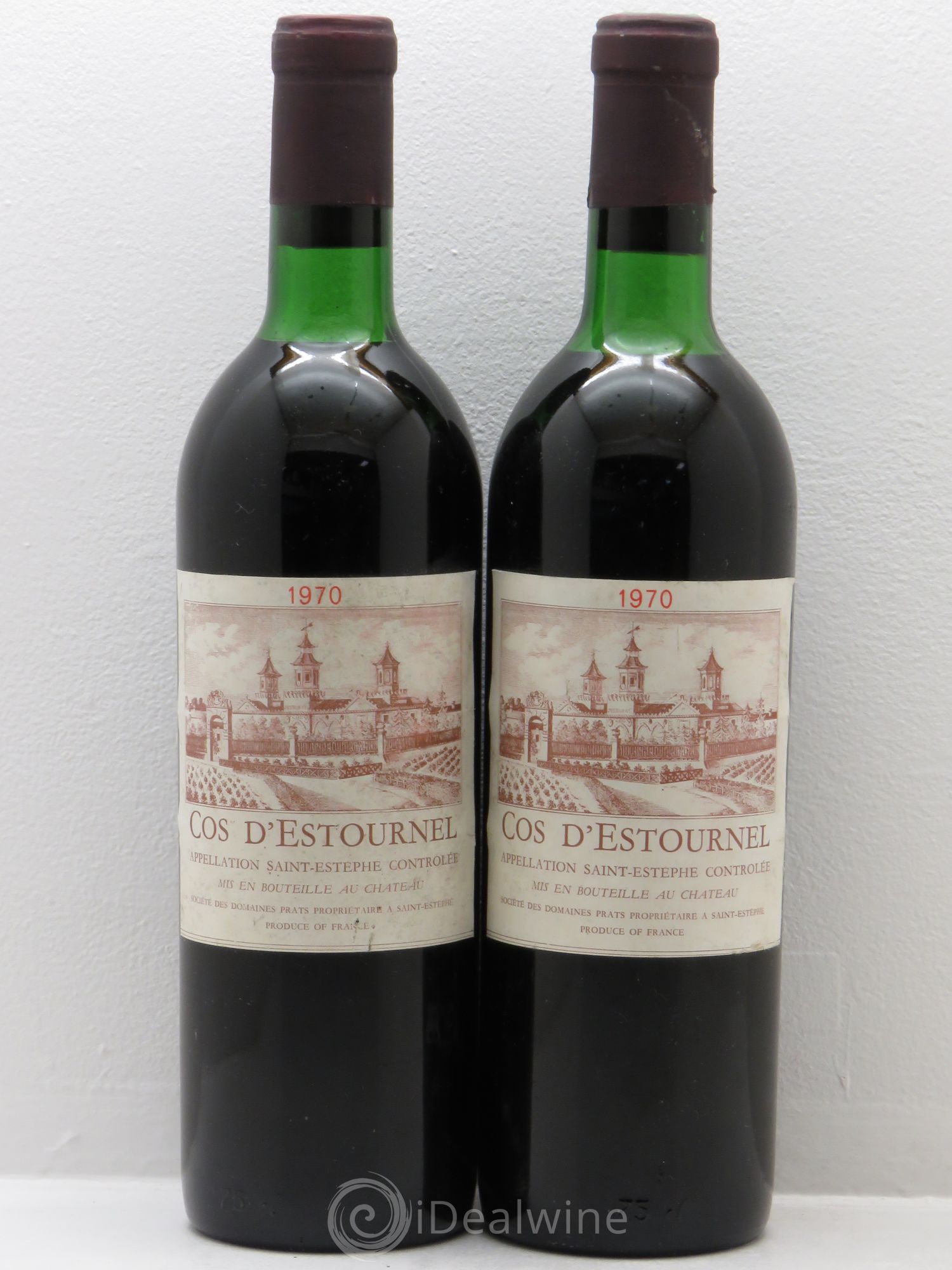 Cos d'Estournel 2ème Grand Cru Classé 1970 - Lot de 2 bouteilles - 0
