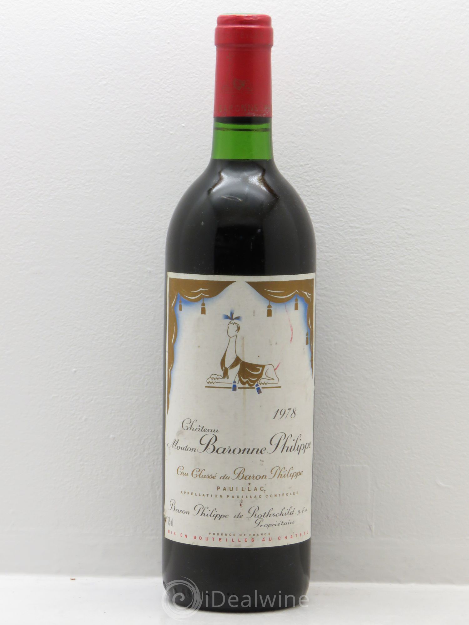 Château d' Armailhac - Mouton Baron(ne) Philippe 5ème Grand Cru Classé 1978 - Lot de 1 bouteille - 0