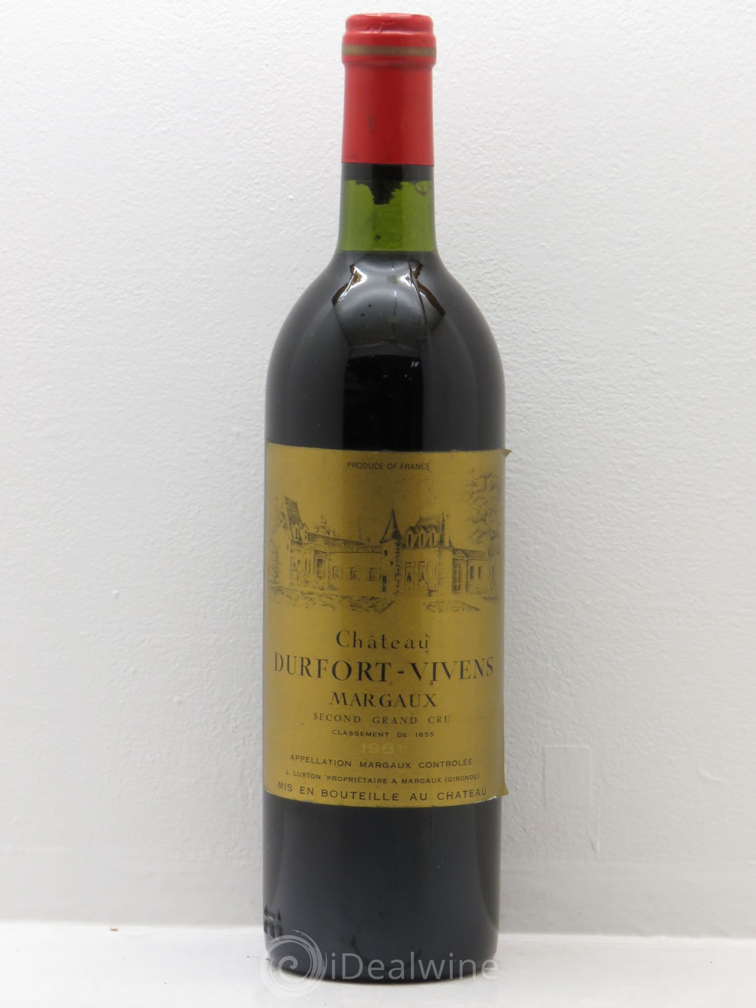 Château Durfort Vivens 2ème Grand Cru Classé 1981 - Lot de 1 bouteille - 0