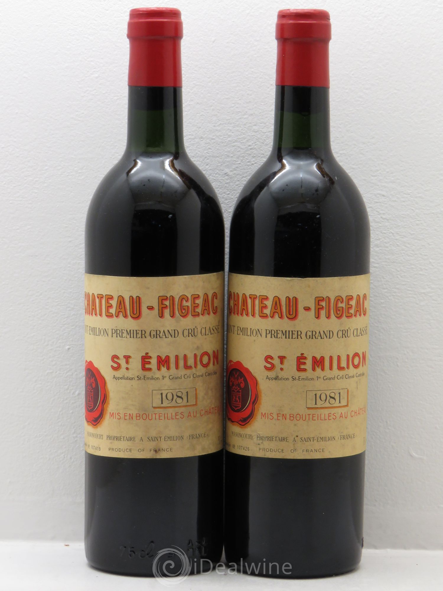 Château Figeac 1er Grand Cru Classé A 1981 - Lot de 2 bouteilles - 0