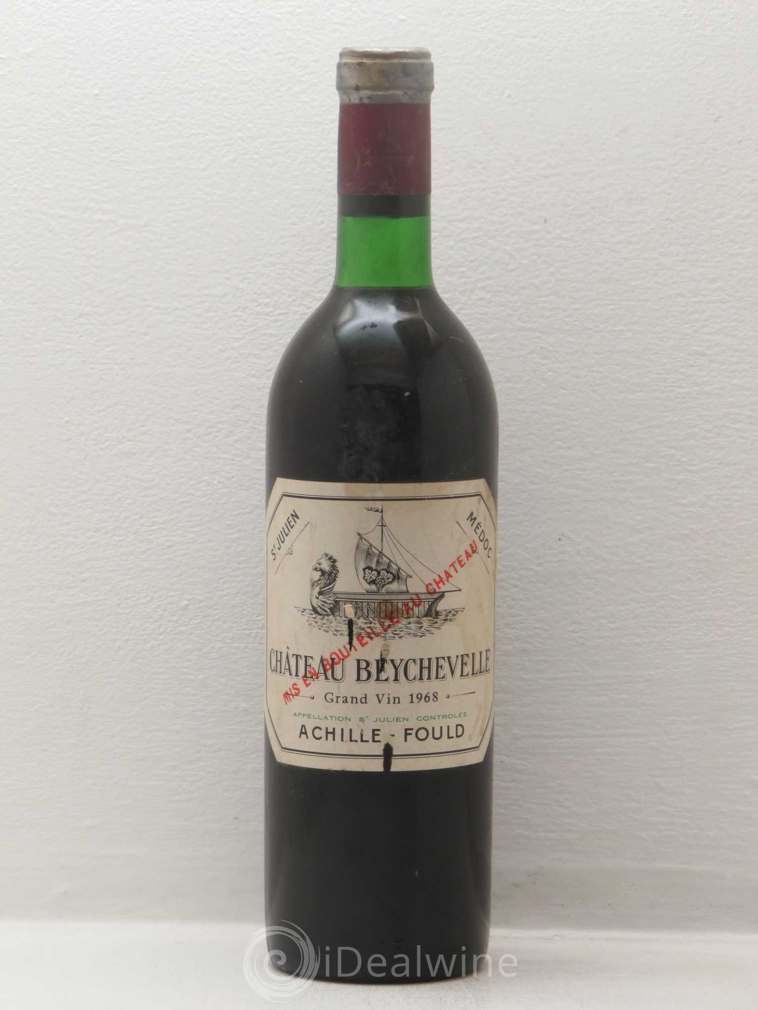 Château Beychevelle 4ème Grand Cru Classé 1968 - Lot de 1 bouteille - 0