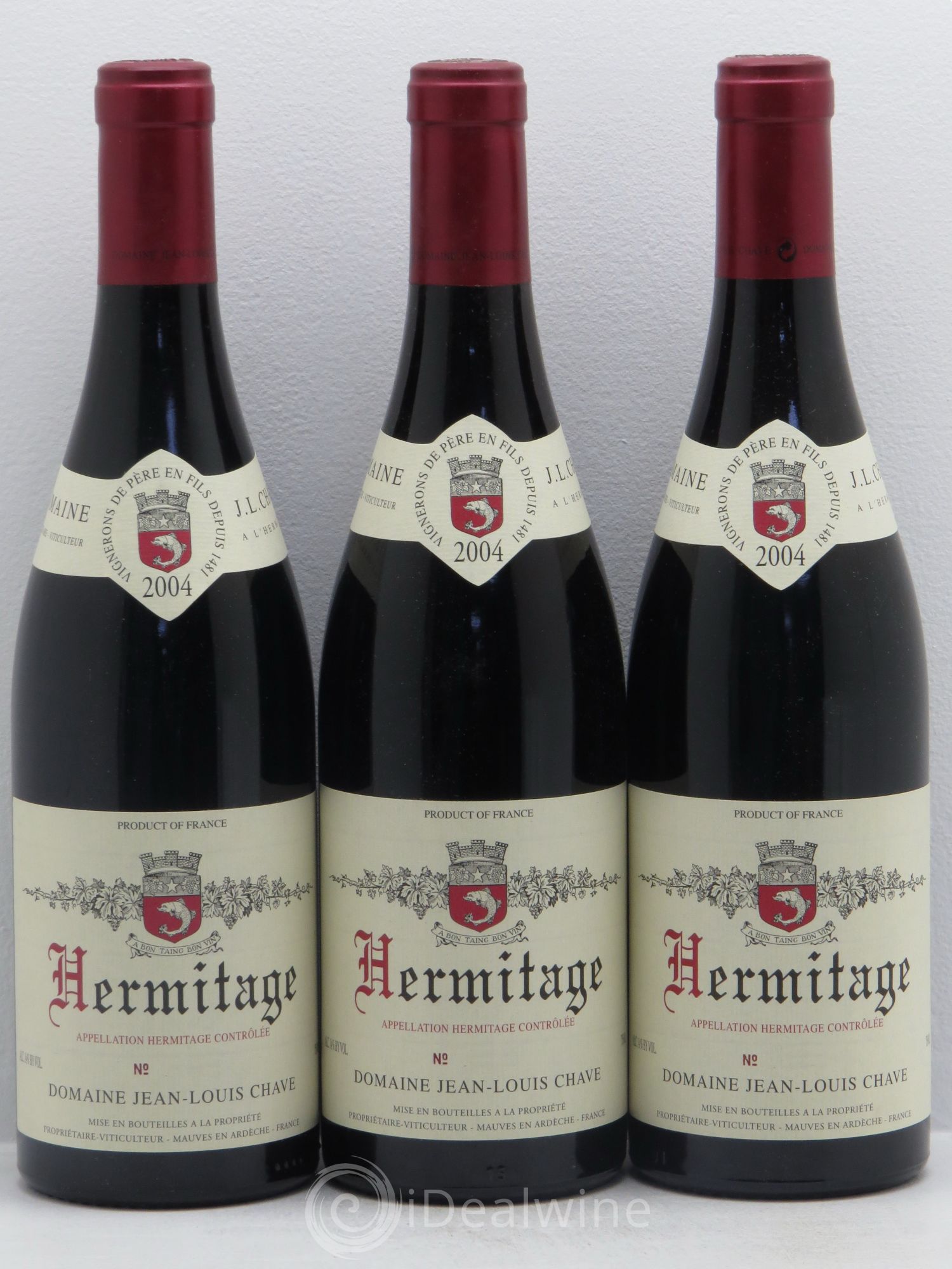 Hermitage Jean-Louis Chave 2004 - Lot de 3 bouteilles - 0