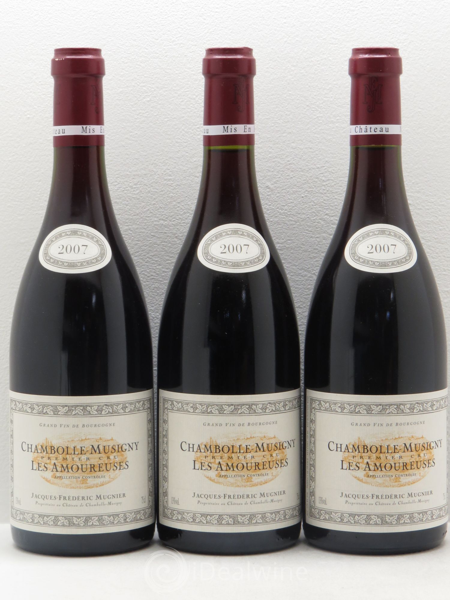 Chambolle-Musigny 1er Cru Les Amoureuses Jacques-Frédéric Mugnier 2007 - Lot de 3 bouteilles - 0