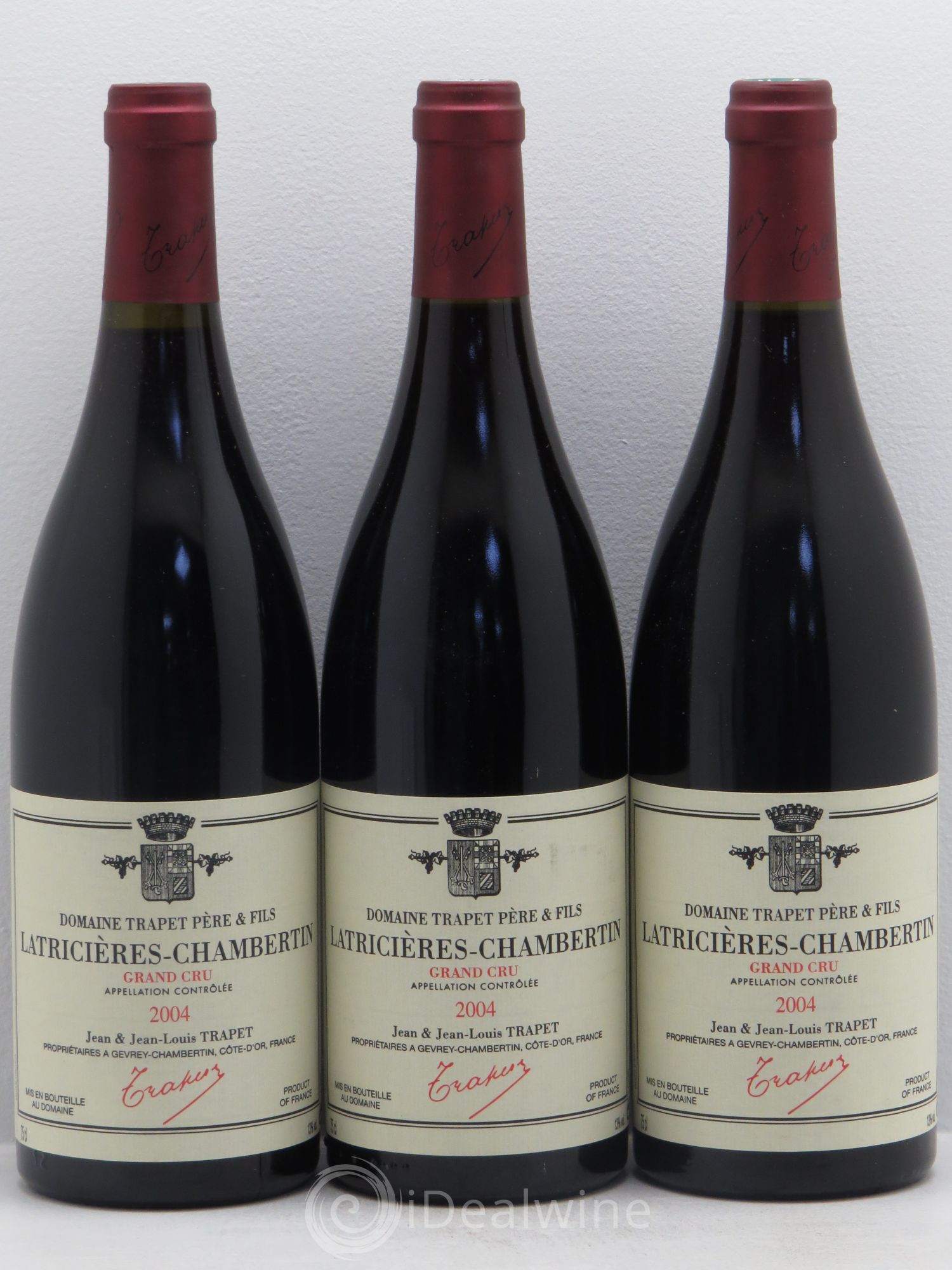 Latricières-Chambertin Grand Cru Domaine Trapet 2004 - Lot de 3 bouteilles - 0