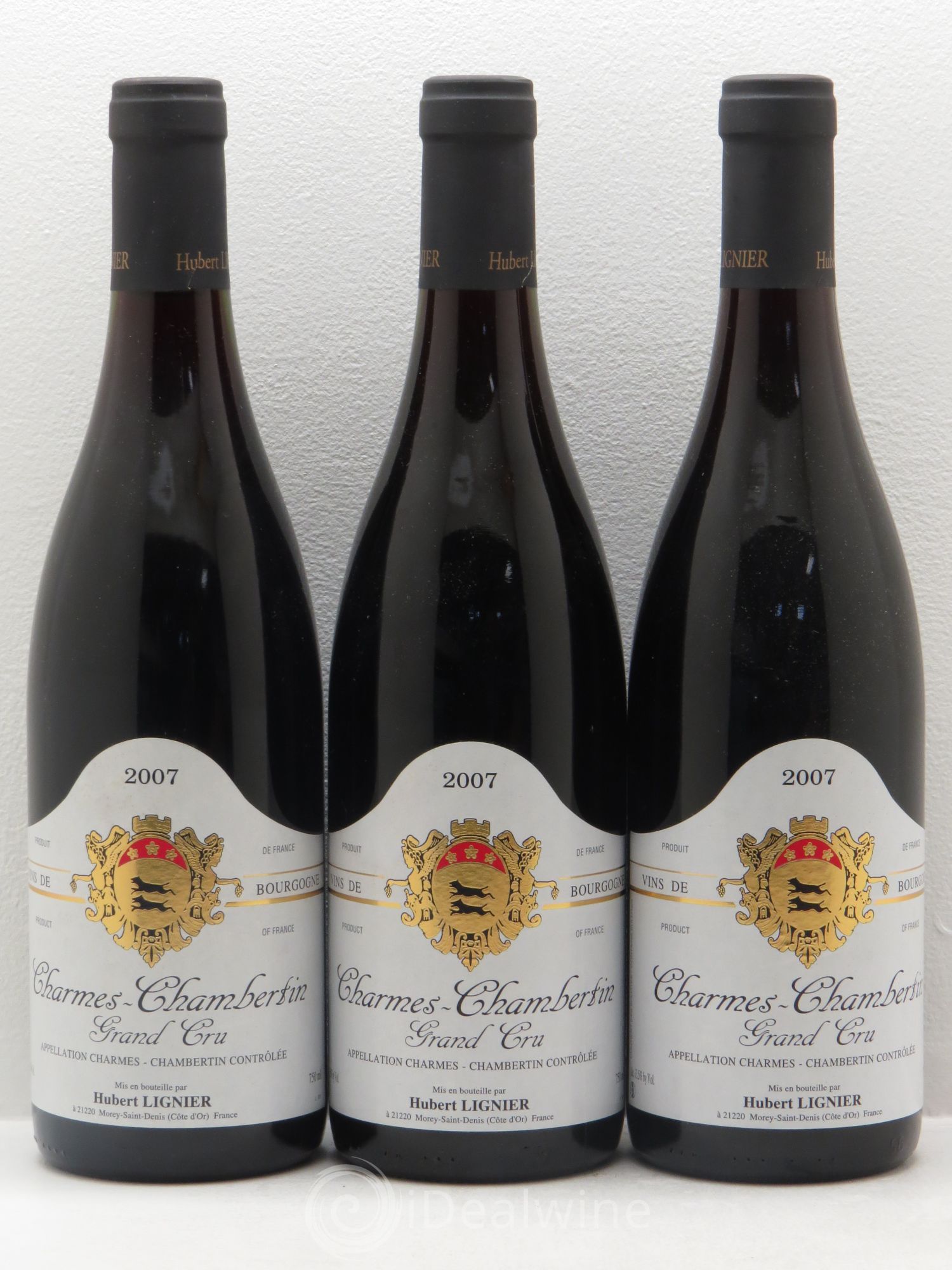Charmes-Chambertin Grand Cru Hubert Lignier (Domaine) 2007 - Lot de 3 bouteilles - 0
