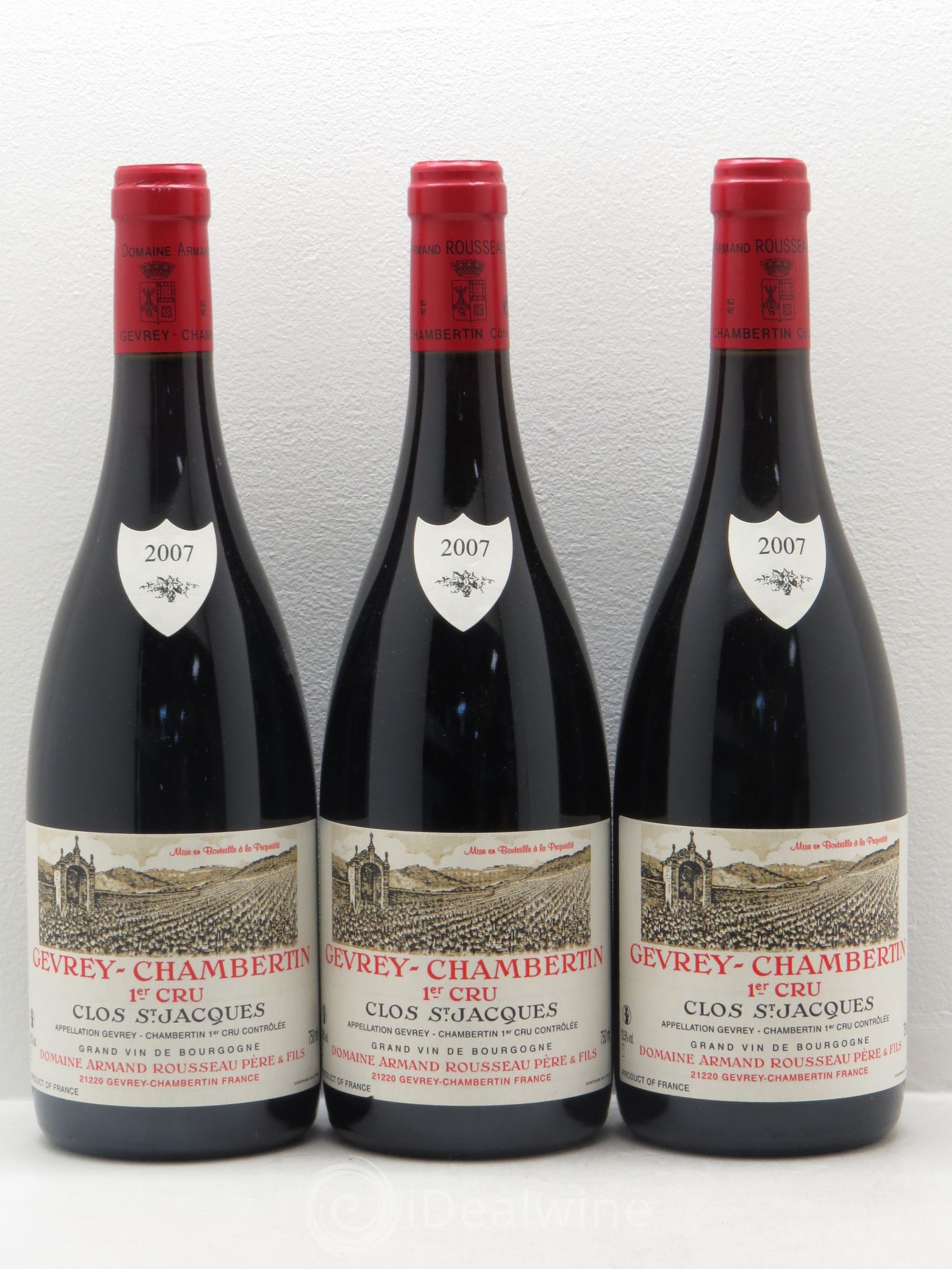 Gevrey-Chambertin 1er Cru Clos Saint-Jacques Armand Rousseau (Domaine) 2007 - Lot de 3 bouteilles - 0