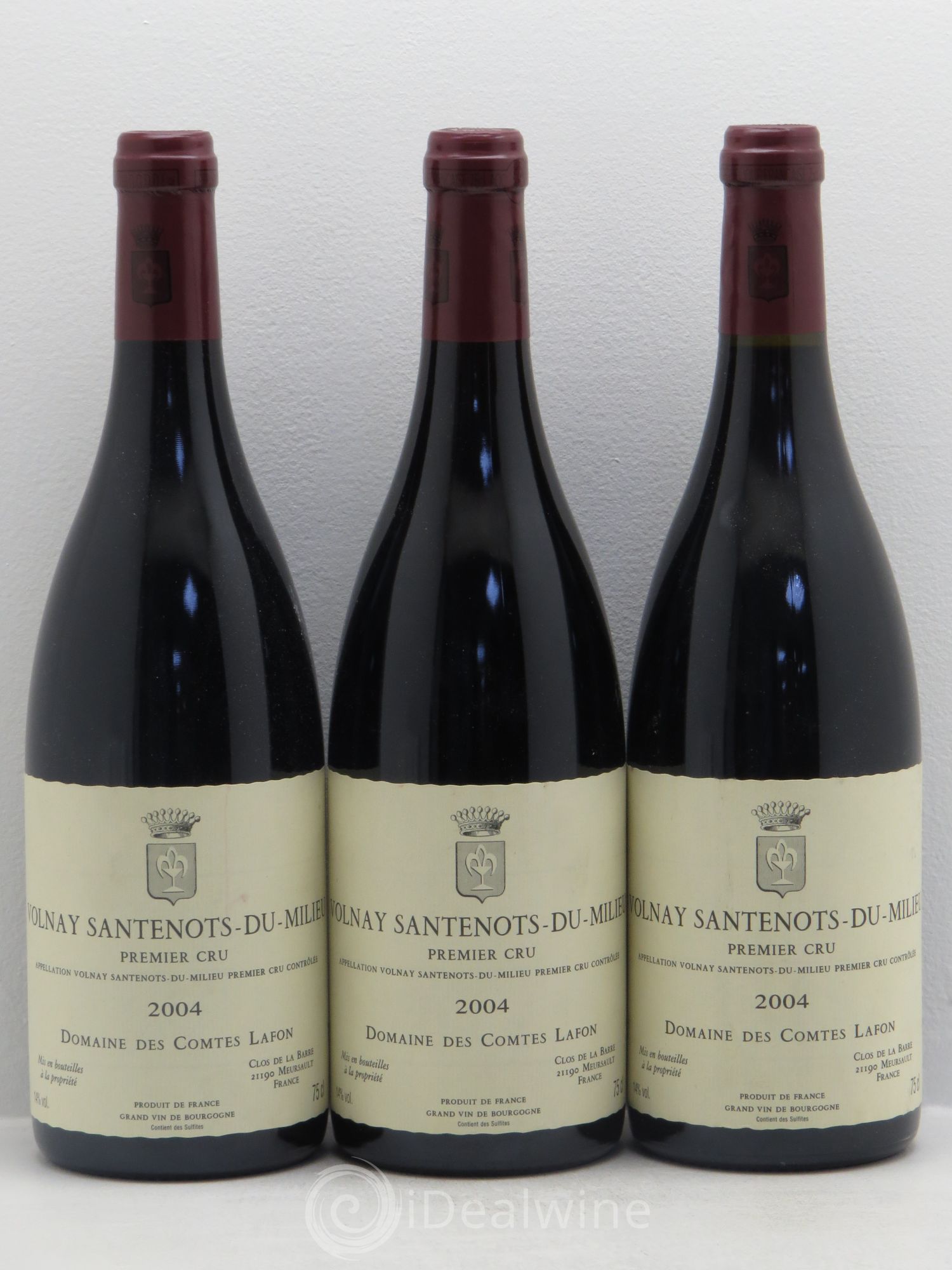 Volnay 1er Cru Santenots du Milieu Comtes Lafon (Domaine des) 2004 - Lot de 3 bouteilles - 0