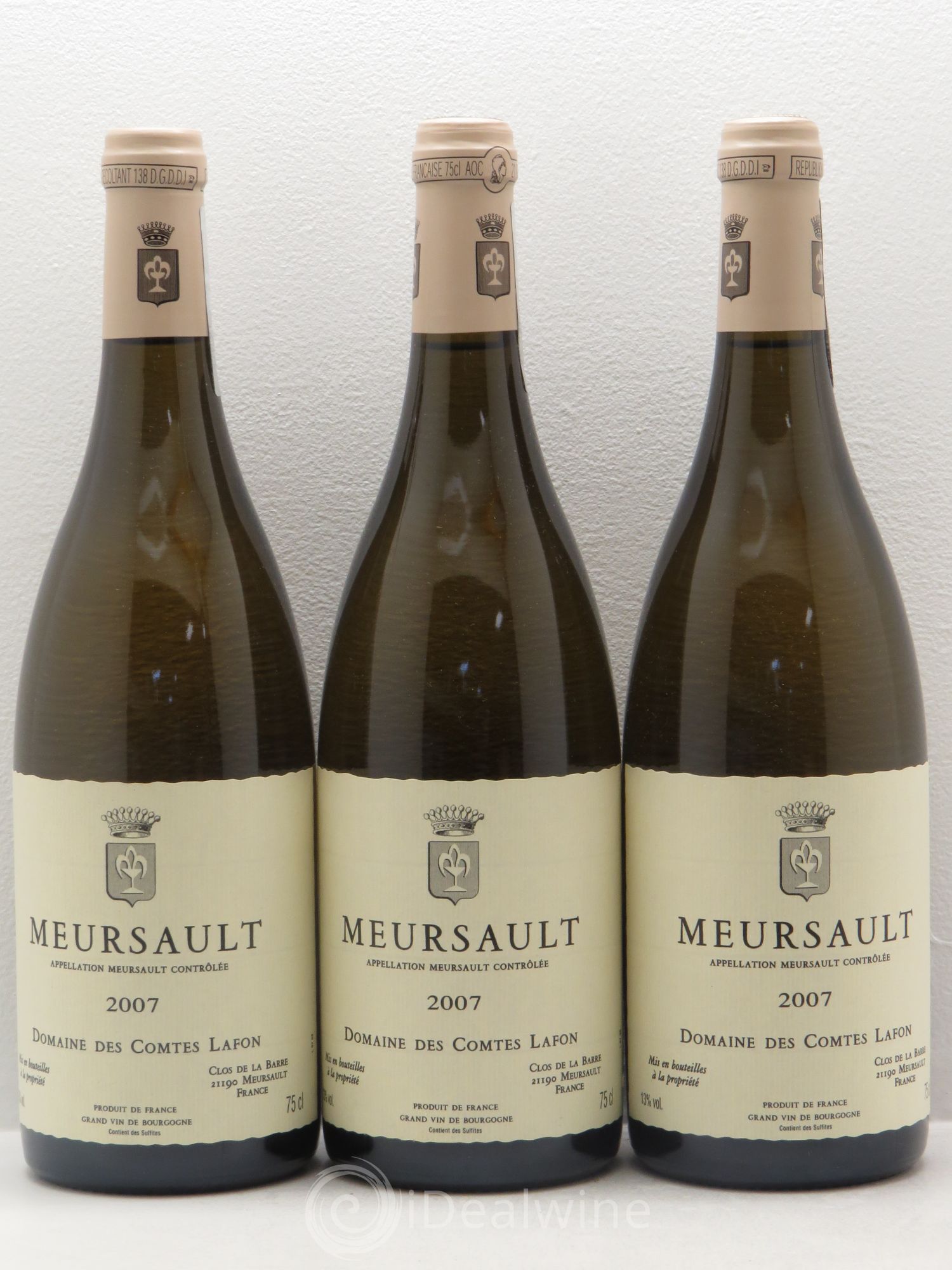 Meursault Comtes Lafon (Domaine des) 2007 - Lot de 3 bouteilles - 0