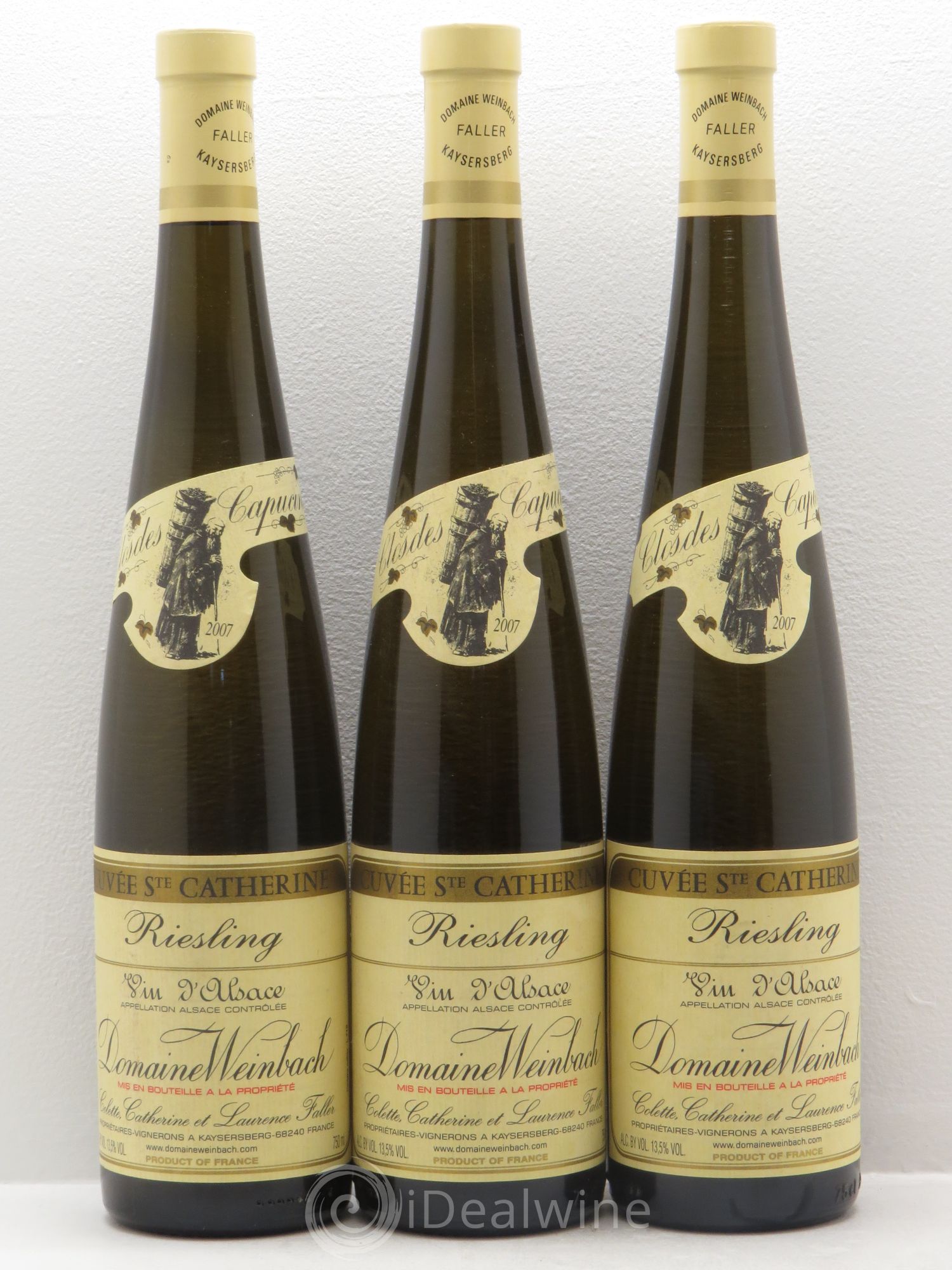 Alsace Riesling Cuvée Sainte-Catherine Weinbach (Domaine) 2007 - Lot de 3 bouteilles - 0