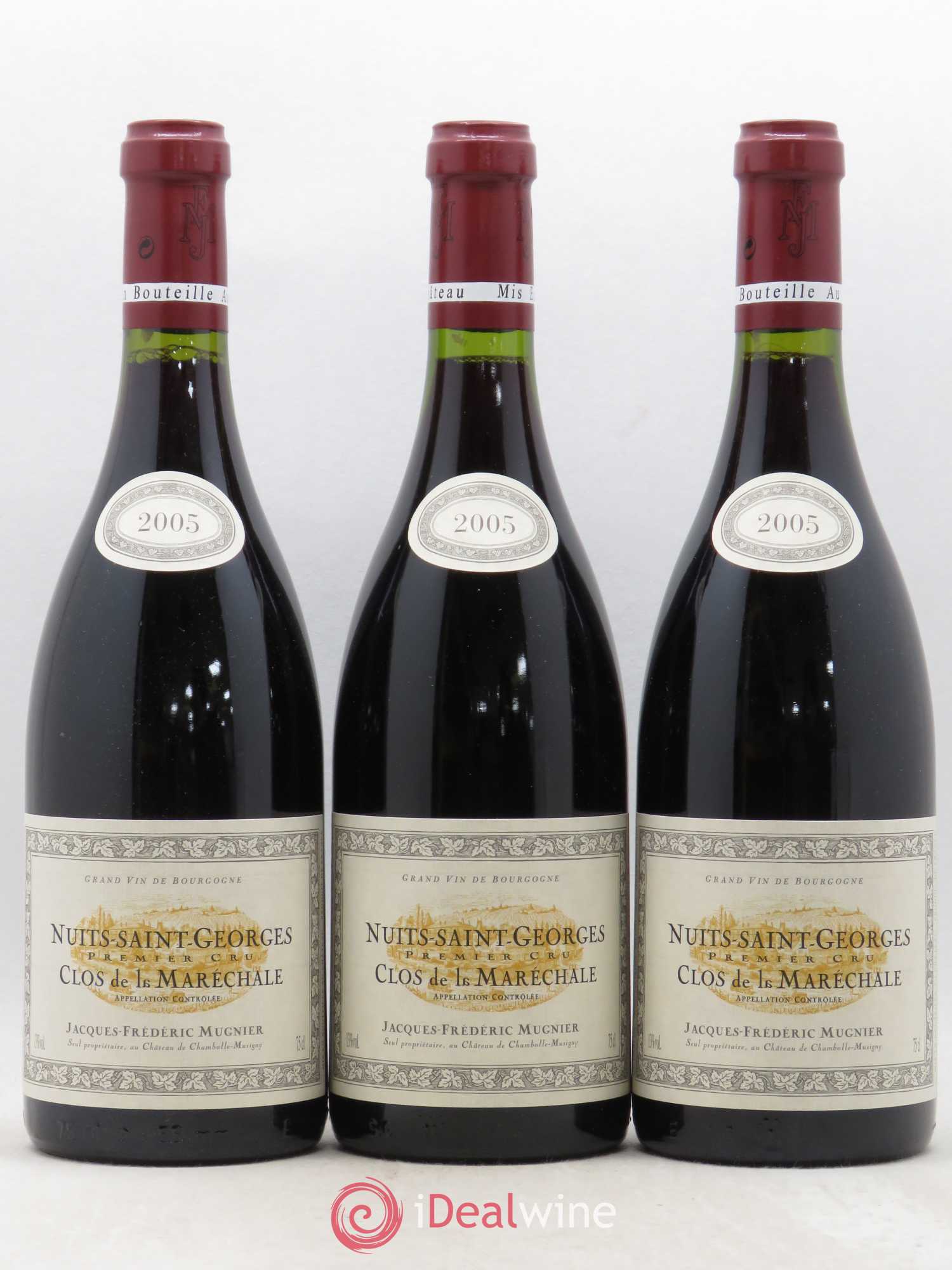 Nuits-Saint-Georges 1er Cru Clos de La Maréchale Jacques-Frédéric Mugnier 2005 - Lot de 3 bouteilles - 0