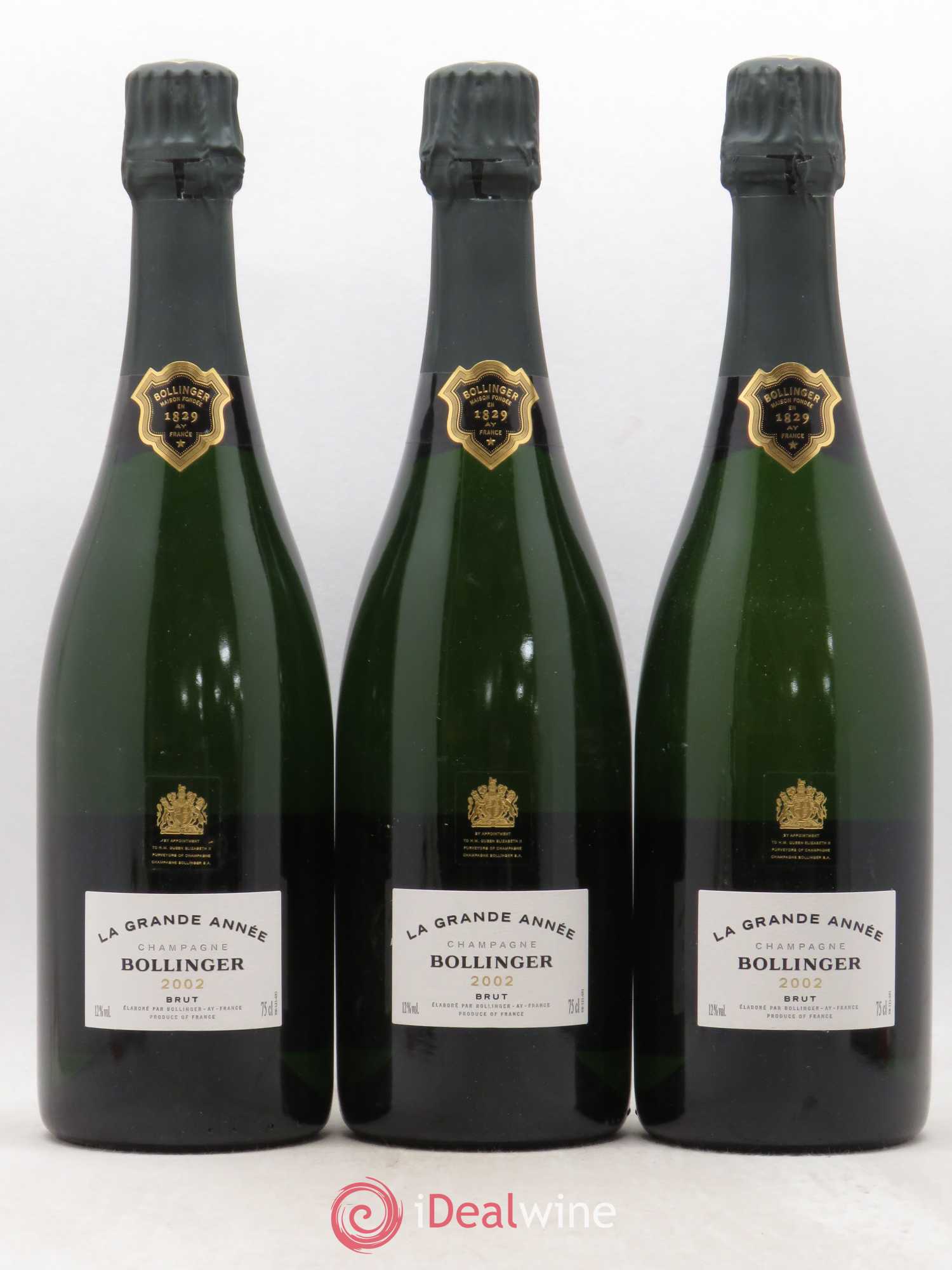 La Grande Année Brut Bollinger 2002 - Lot de 3 bouteilles - 0