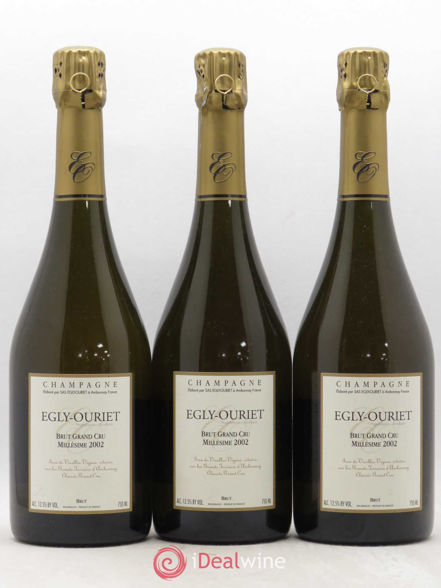 Grand Cru Brut Egly-Ouriet 2002 - Lot de 3 bouteilles - 0