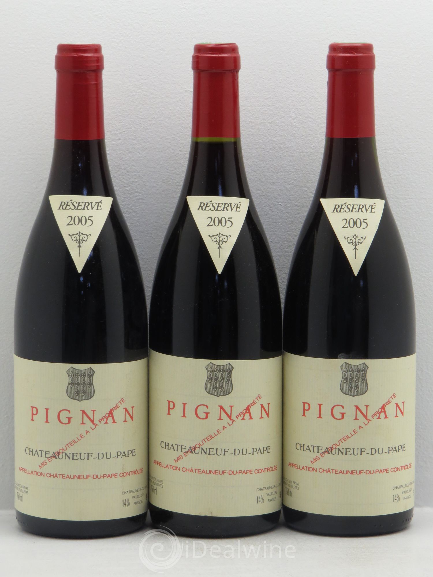 Châteauneuf-du-Pape Pignan Emmanuel Reynaud 2005 - Lot de 3 bouteilles - 0