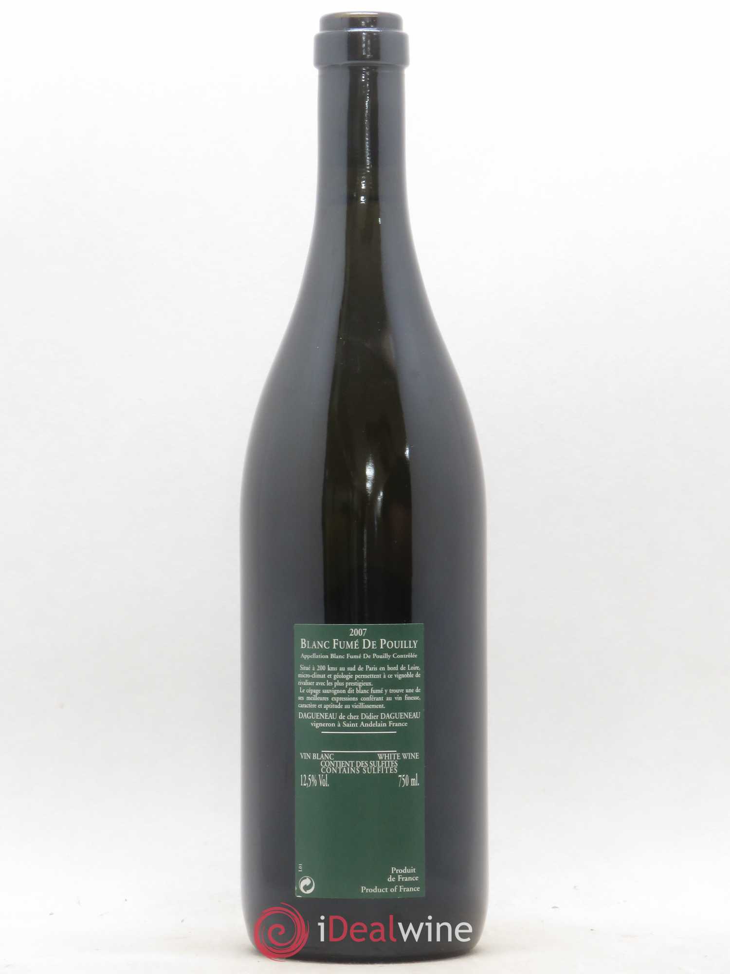 Vin de France (anciennement Pouilly-Fumé) Silex Dagueneau (Domaine Didier - Louis-Benjamin) 2007 - Lot de 1 bouteille - 1