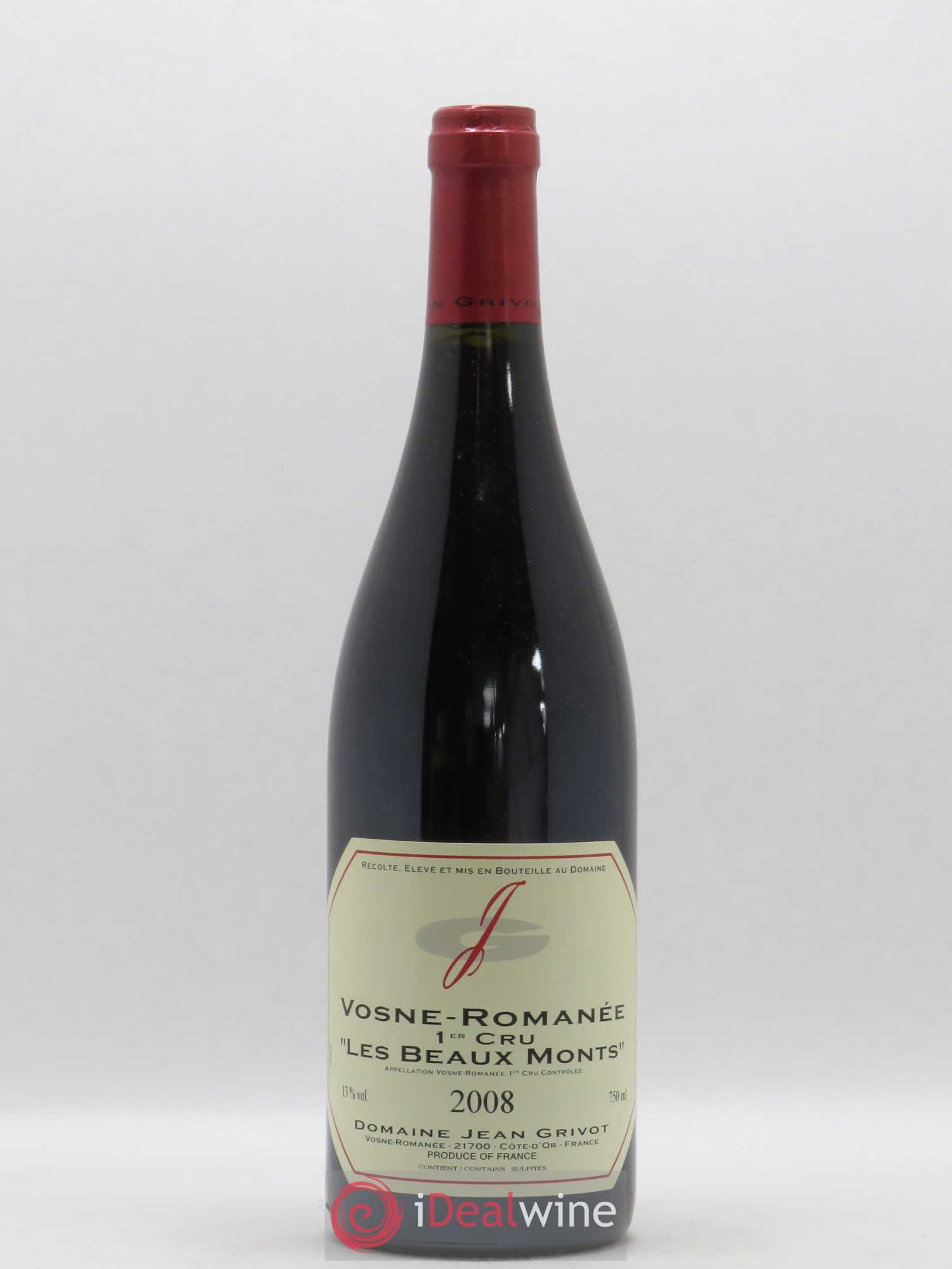 Vosne-Romanée 1er Cru Les Beaux-Monts Jean Grivot 2008 - Lot de 1 bouteille - 0