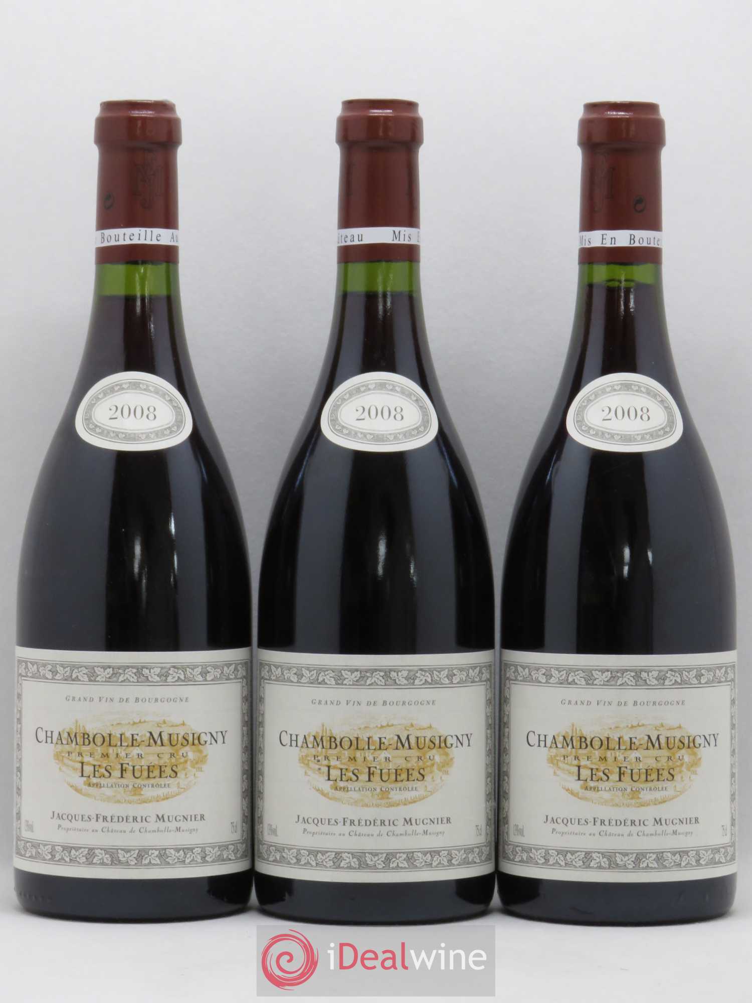 Chambolle-Musigny 1er Cru Les Fuées Jacques-Frédéric Mugnier 2008 - Lot de 3 bouteilles - 0