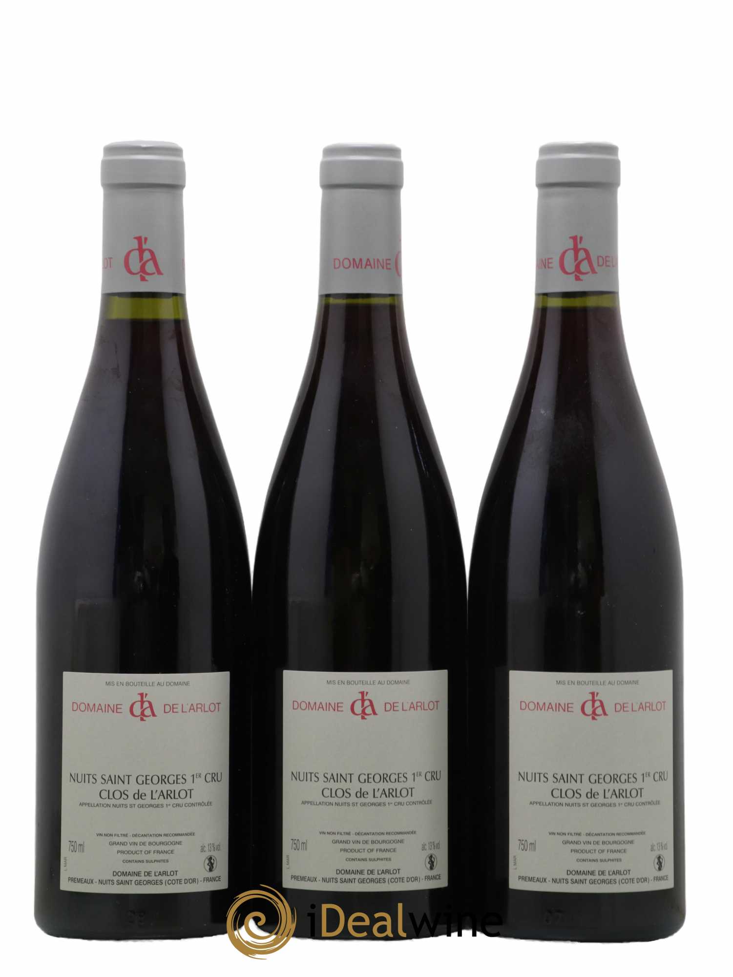 Nuits-Saint-Georges 1er Cru Clos de l'Arlot Domaine de l'Arlot 2010 - Lot de 3 bouteilles - 1