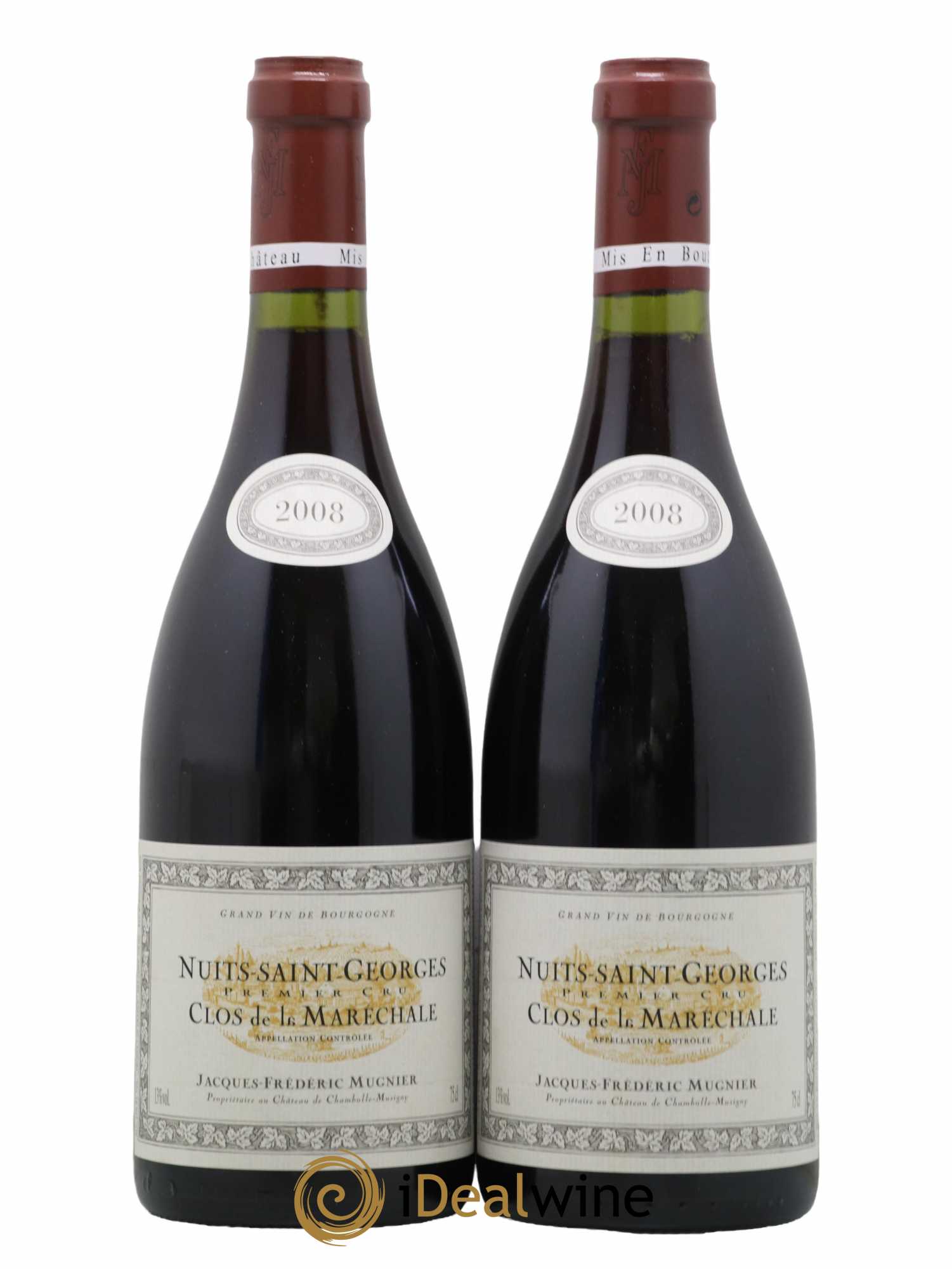 Nuits-Saint-Georges 1er Cru Clos de La Maréchale Jacques-Frédéric Mugnier 2008 - Lot de 2 bouteilles - 0
