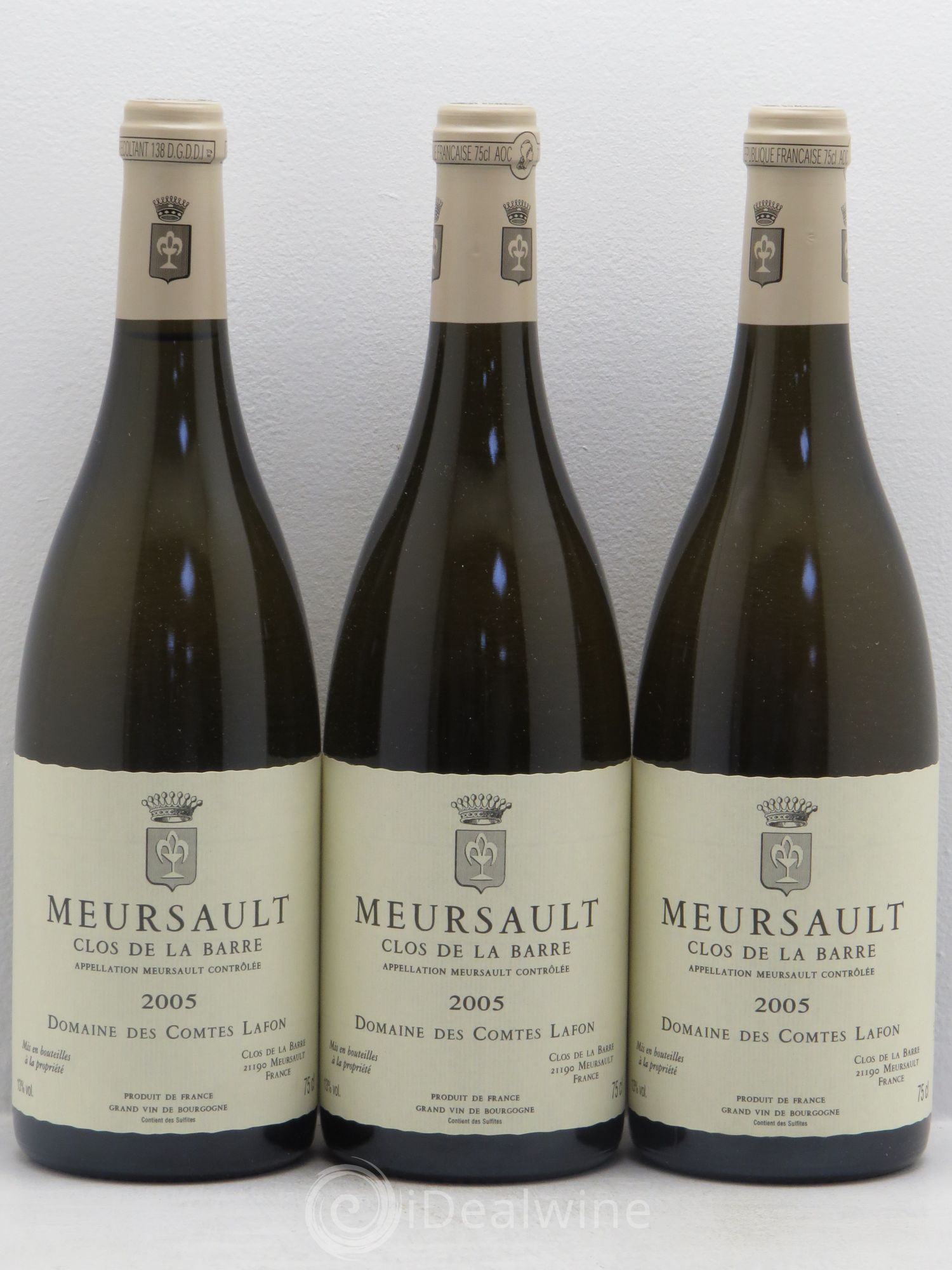 Meursault Clos de la Barre Comtes Lafon (Domaine des) 2005 - Lot de 3 bouteilles - 0