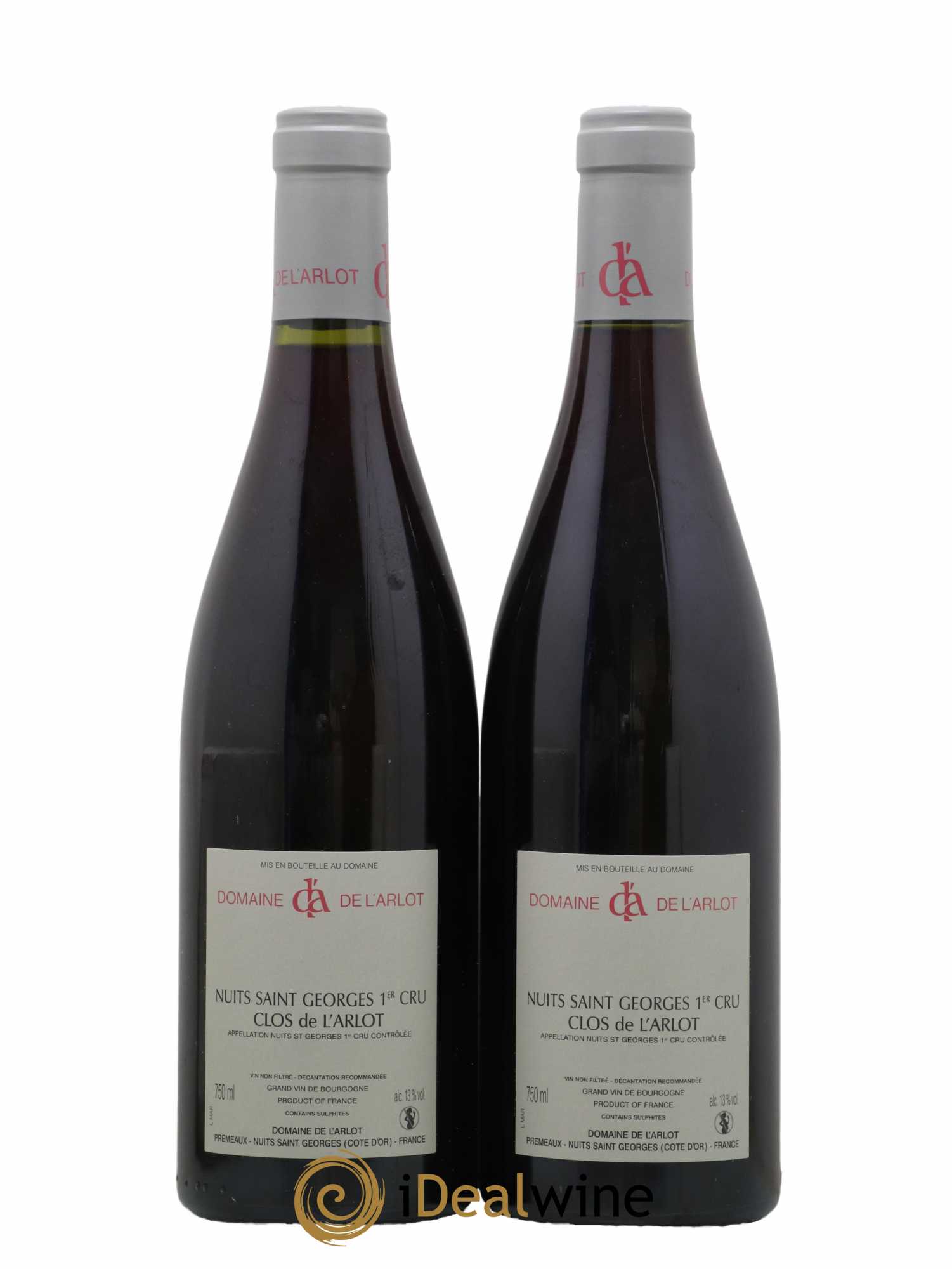 Nuits-Saint-Georges 1er Cru Clos de l'Arlot Domaine de l'Arlot 2010 - Lot de 2 bouteilles - 1